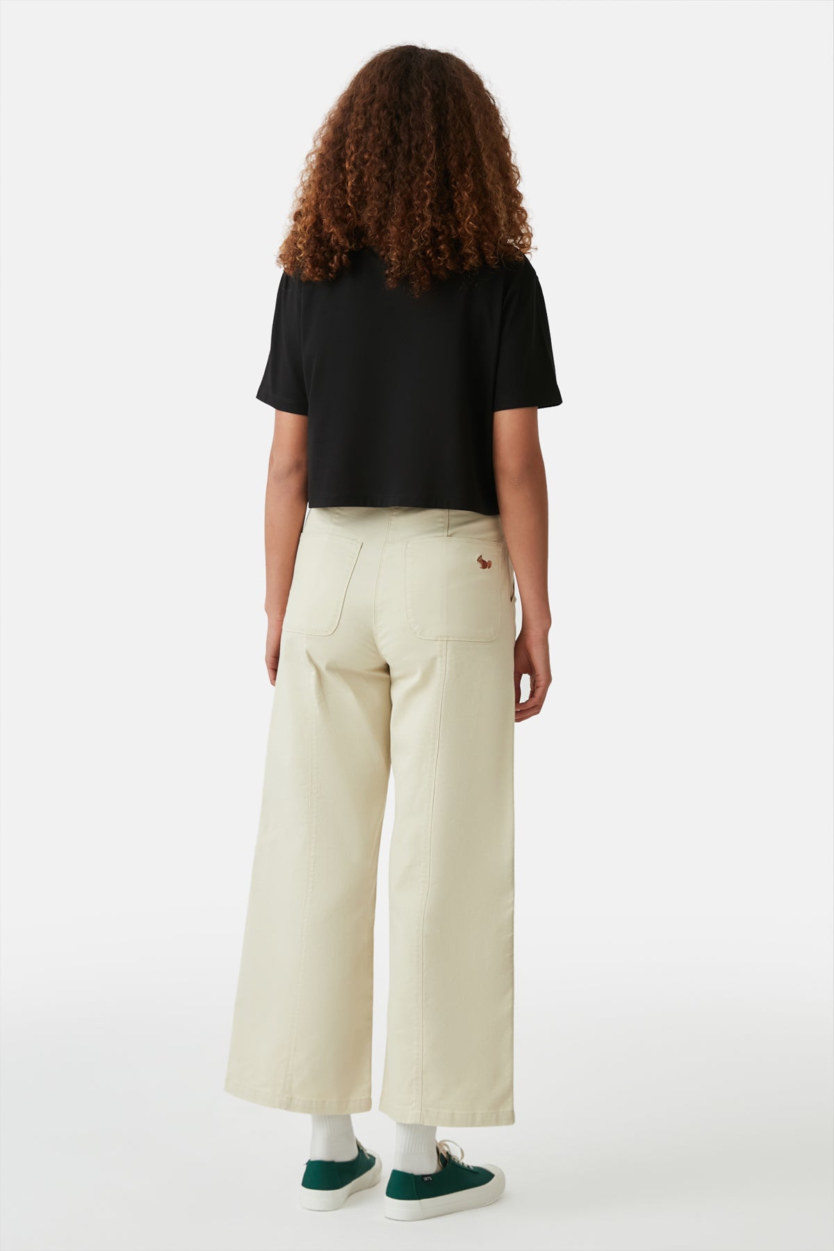 Palyaço Balığı Lightweight Crop T-Shirt - Siyah