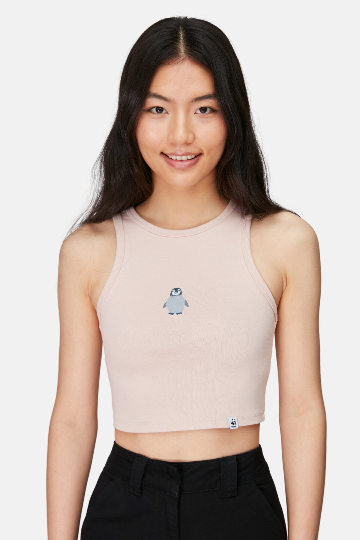 Yavru İmparator Penguen Ribana Crop Top - Gül Kurusu
