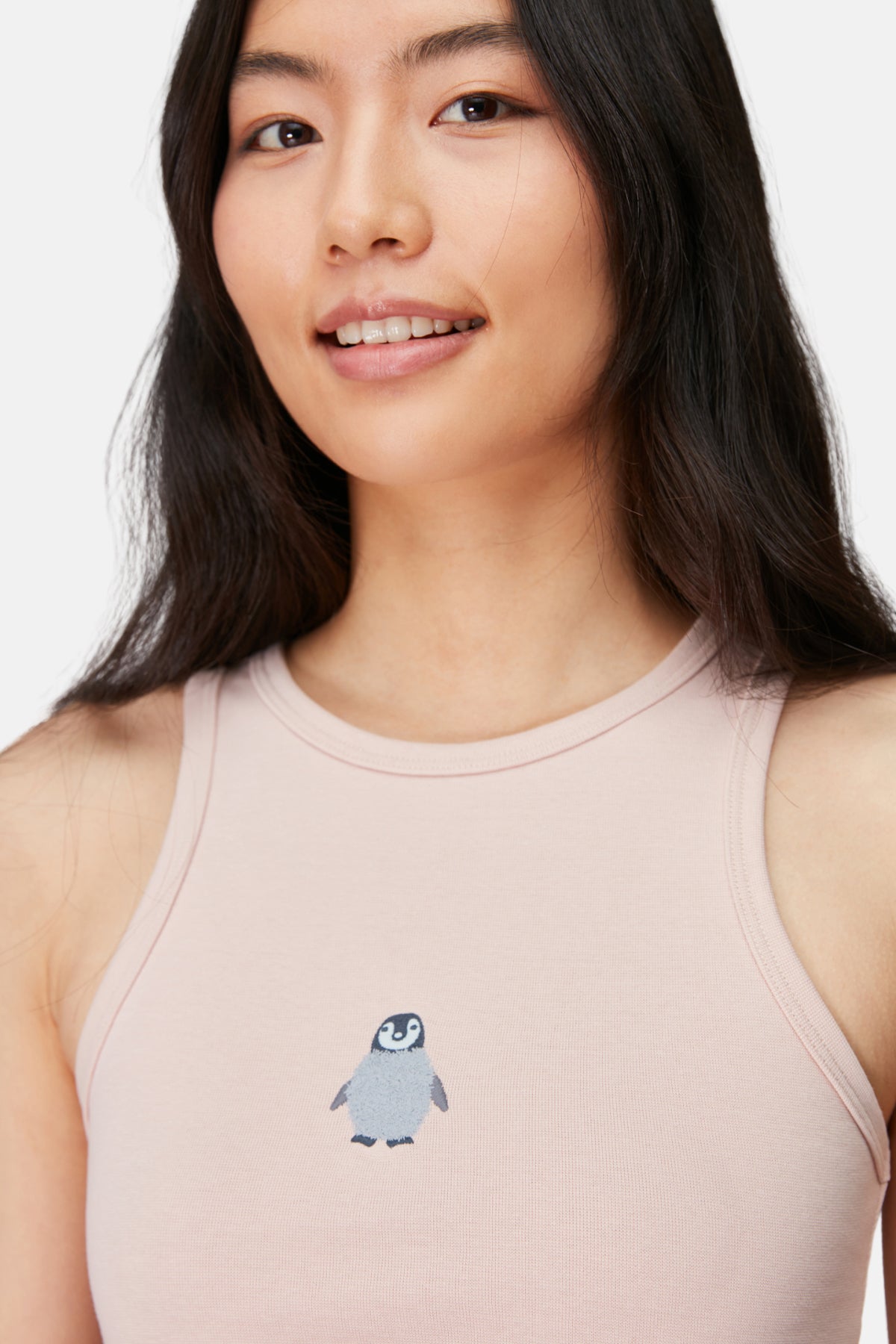 Yavru İmparator Penguen Ribana Crop Top - Gül Kurusu