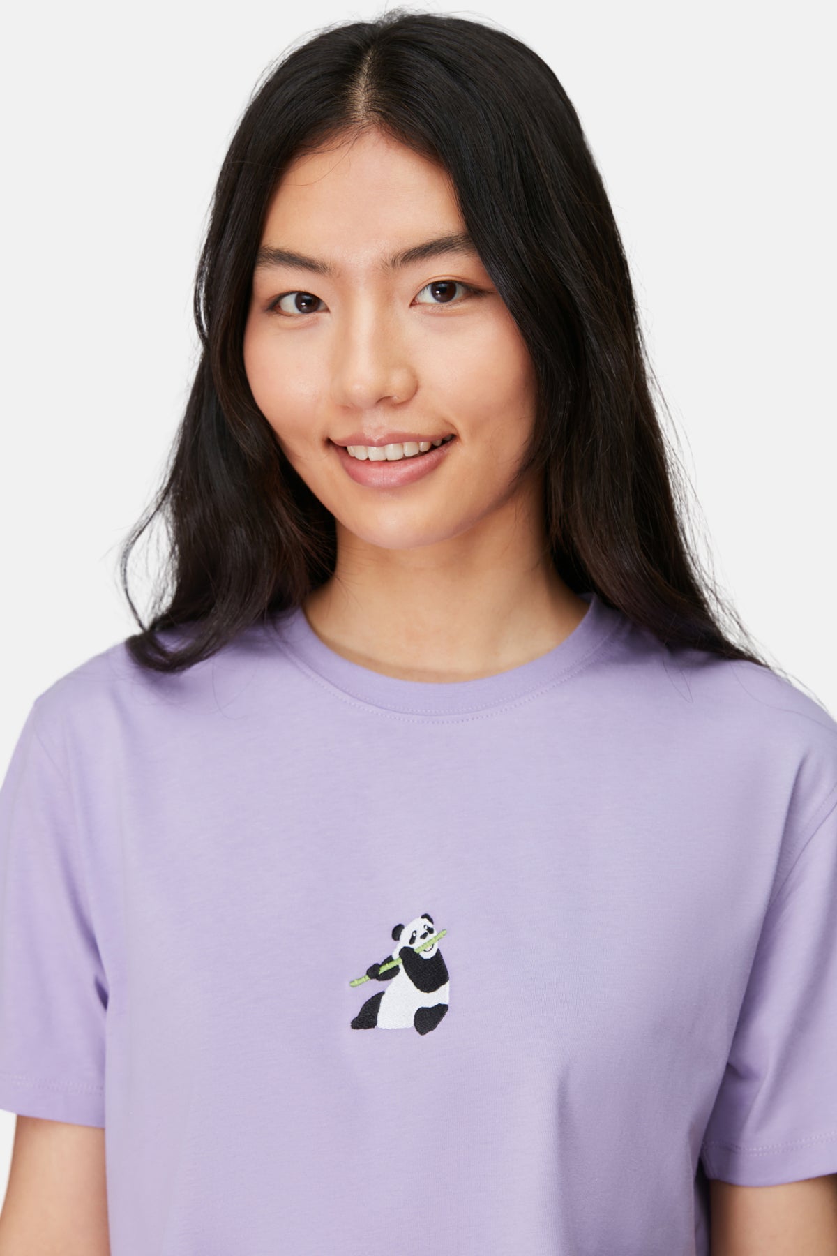 Giant Panda Supreme Crop T-shirt  - Lila
