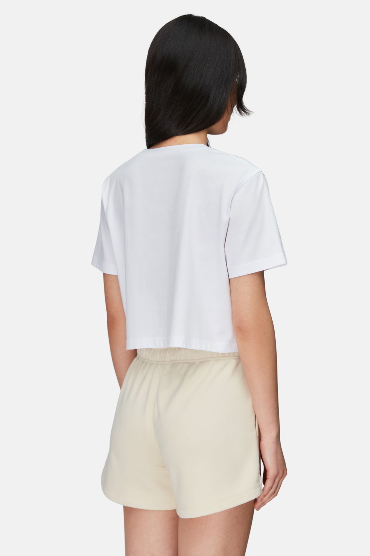 Yavru İmparator Penguen Lightweight Crop T-Shirt - Beyaz