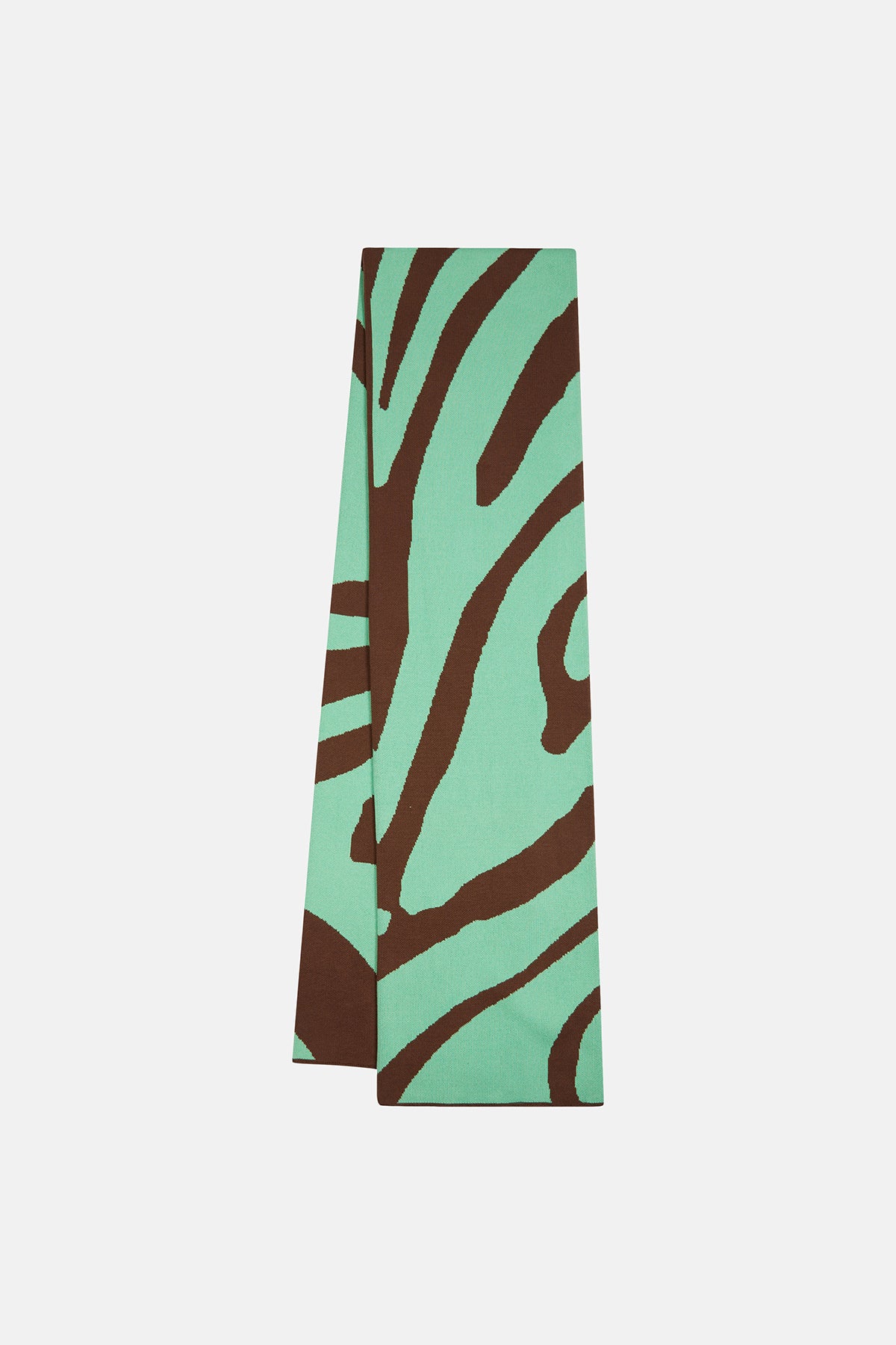 Desenli  Atkı - Kahverengi/Yeşil