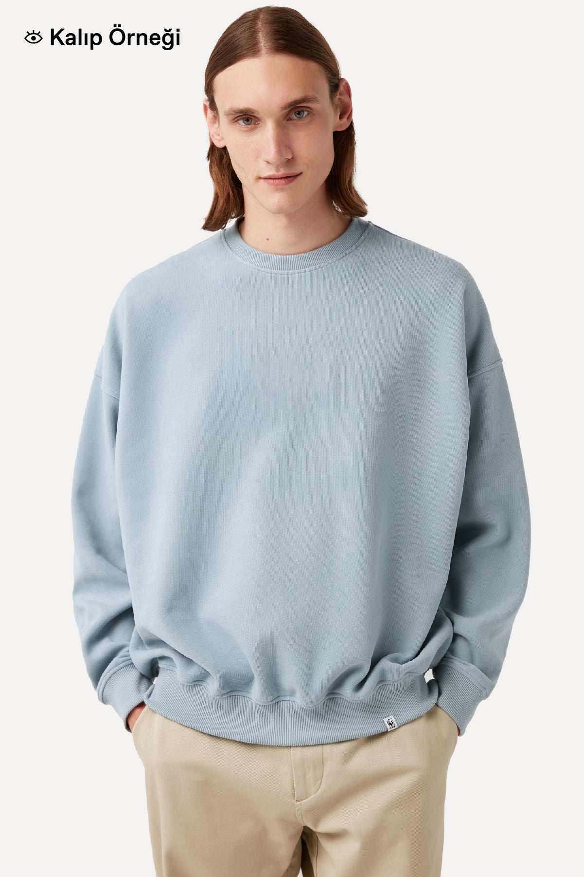 Yavru İmparator Penguen Super Soft Oversize Sweatshirt - Mor
