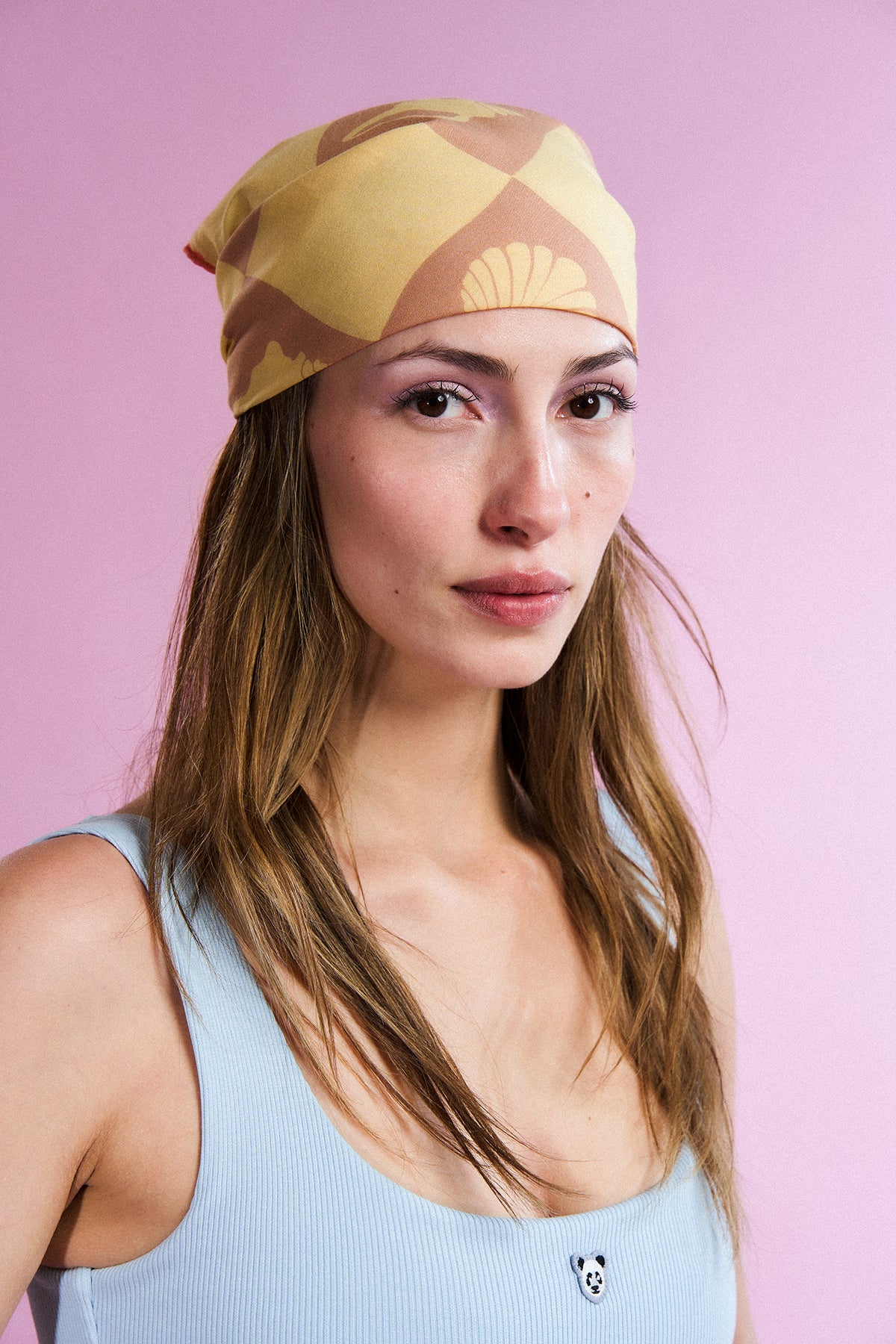 Midye Kabukları Bandana - Bej