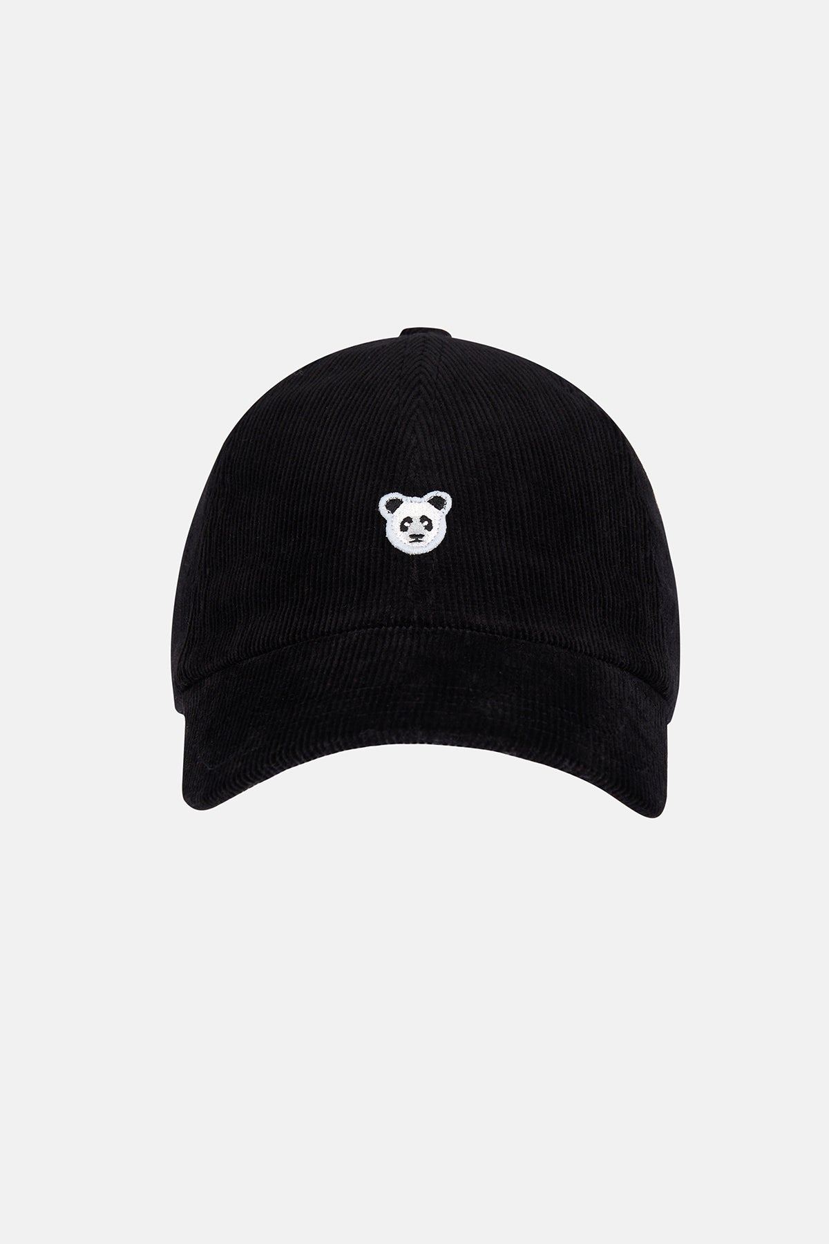 Panda Kadife Cap - Siyah