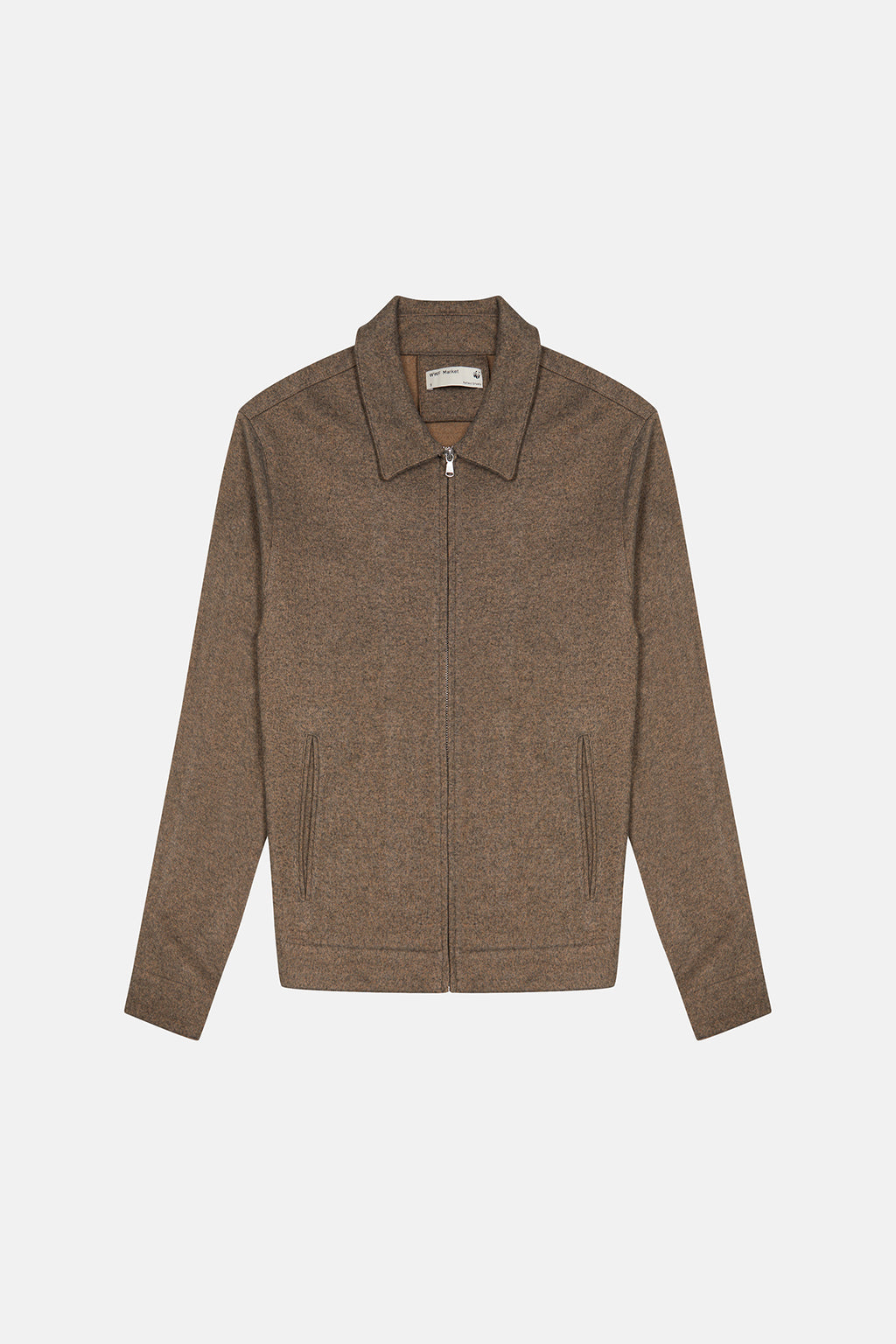 SuperSoft Fermuarlı Ceket - Kahve