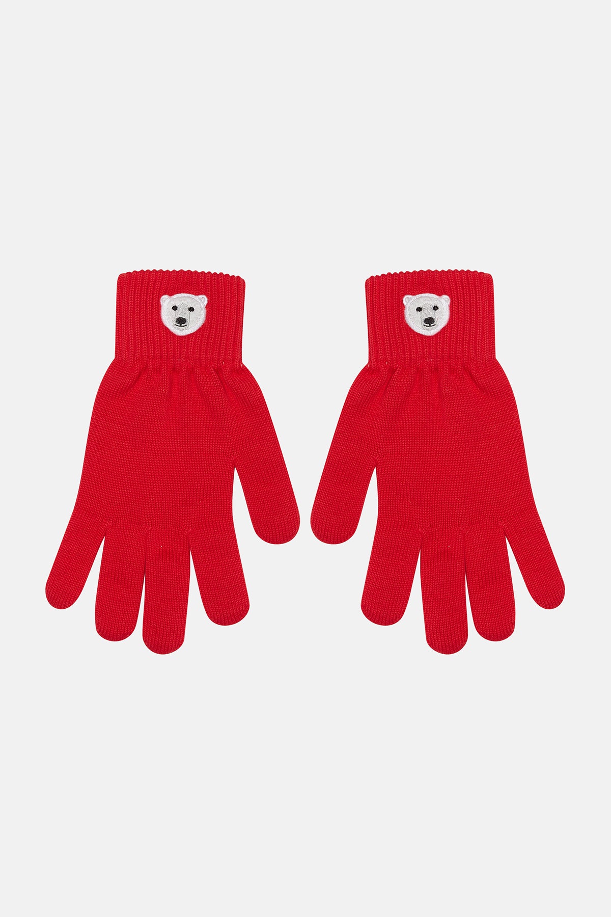 Kutup Ayısı Eldiven - Kırmızı