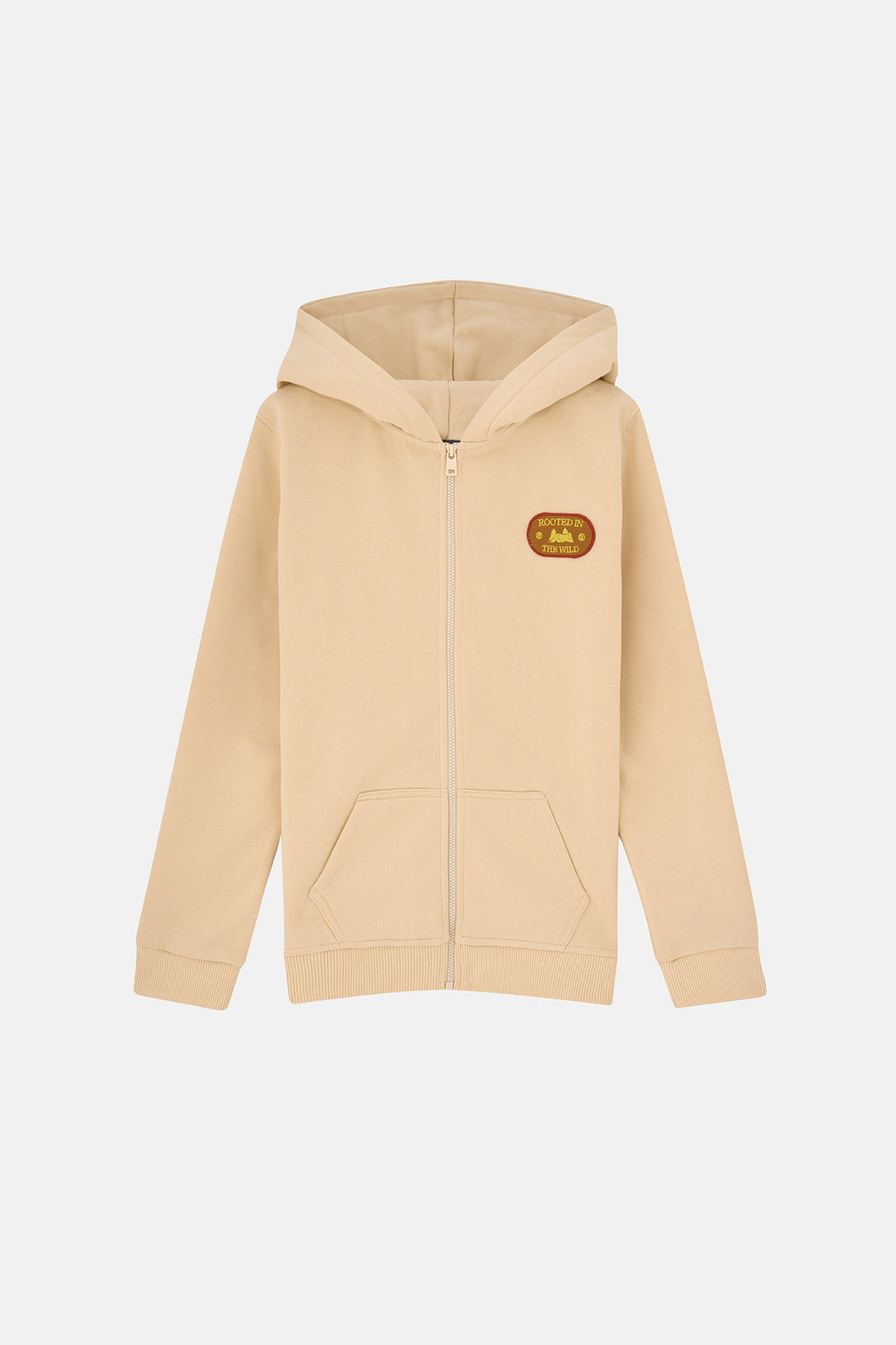 Rooted in the Wild Soft Fleece Çocuk Full Zip Hoodie - Ekru