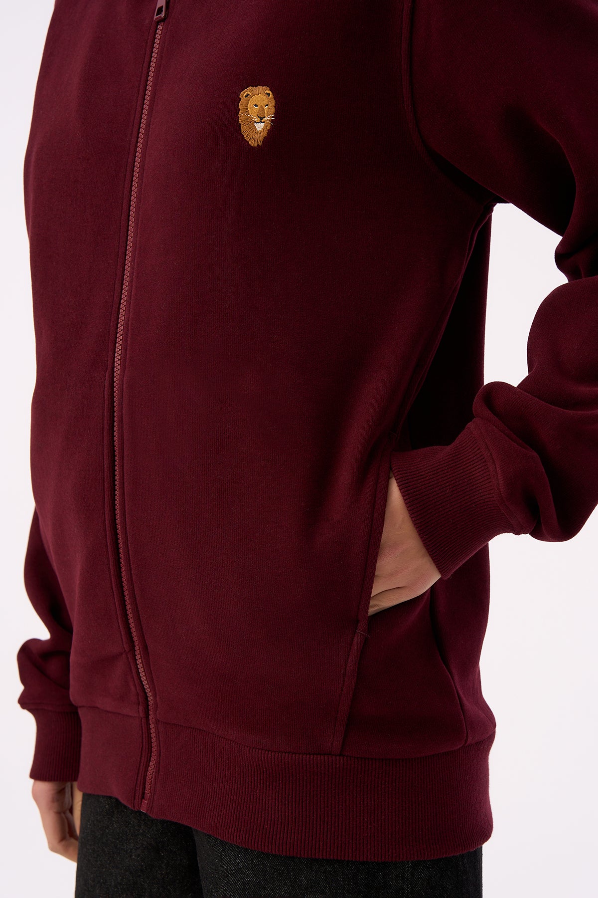 Aslan SuperSoft Cepli Full-Zip Hoodie - Bordo