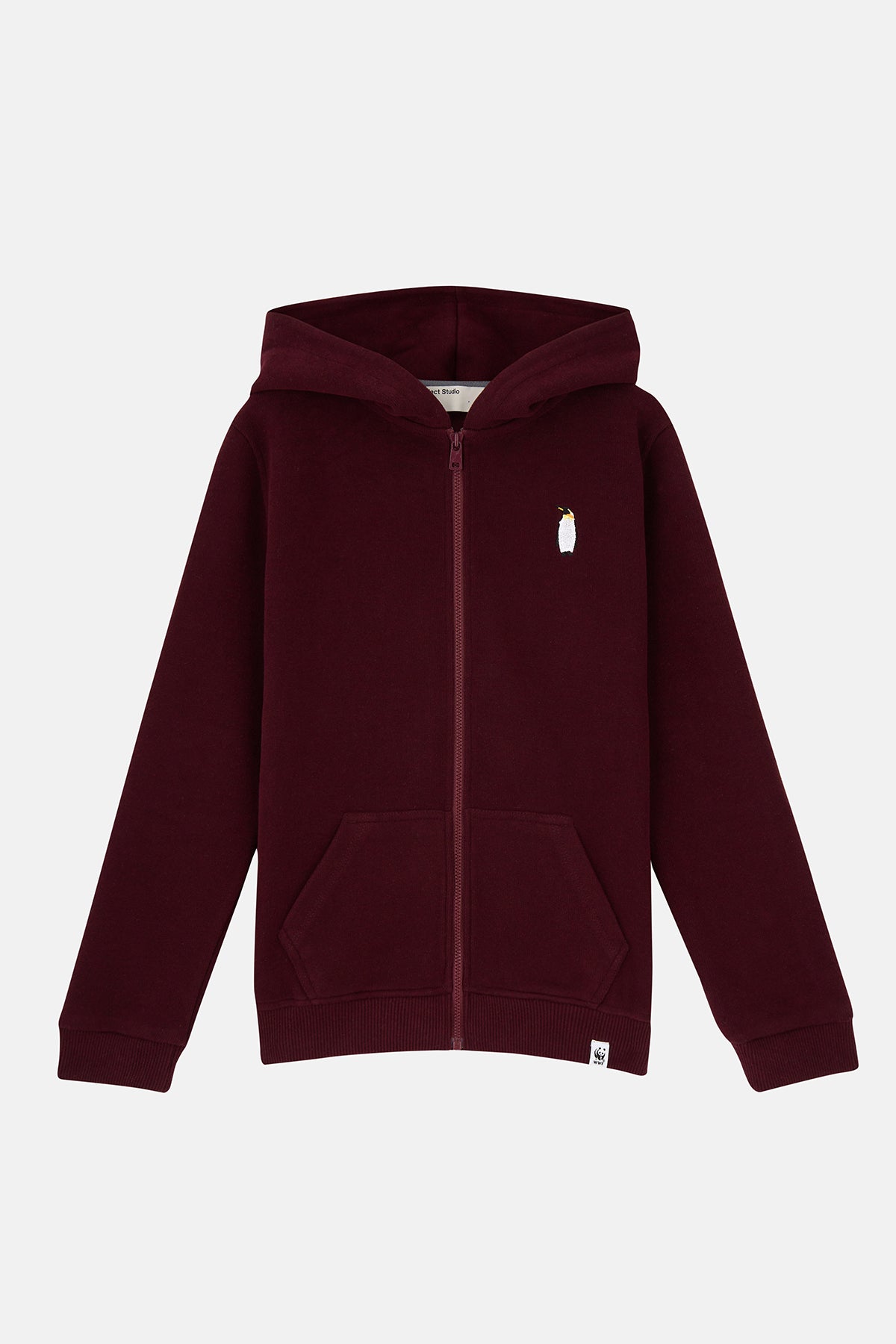 İmparator Penguen SuperSoft Full-Zip Çocuk Hoodie - Bordo