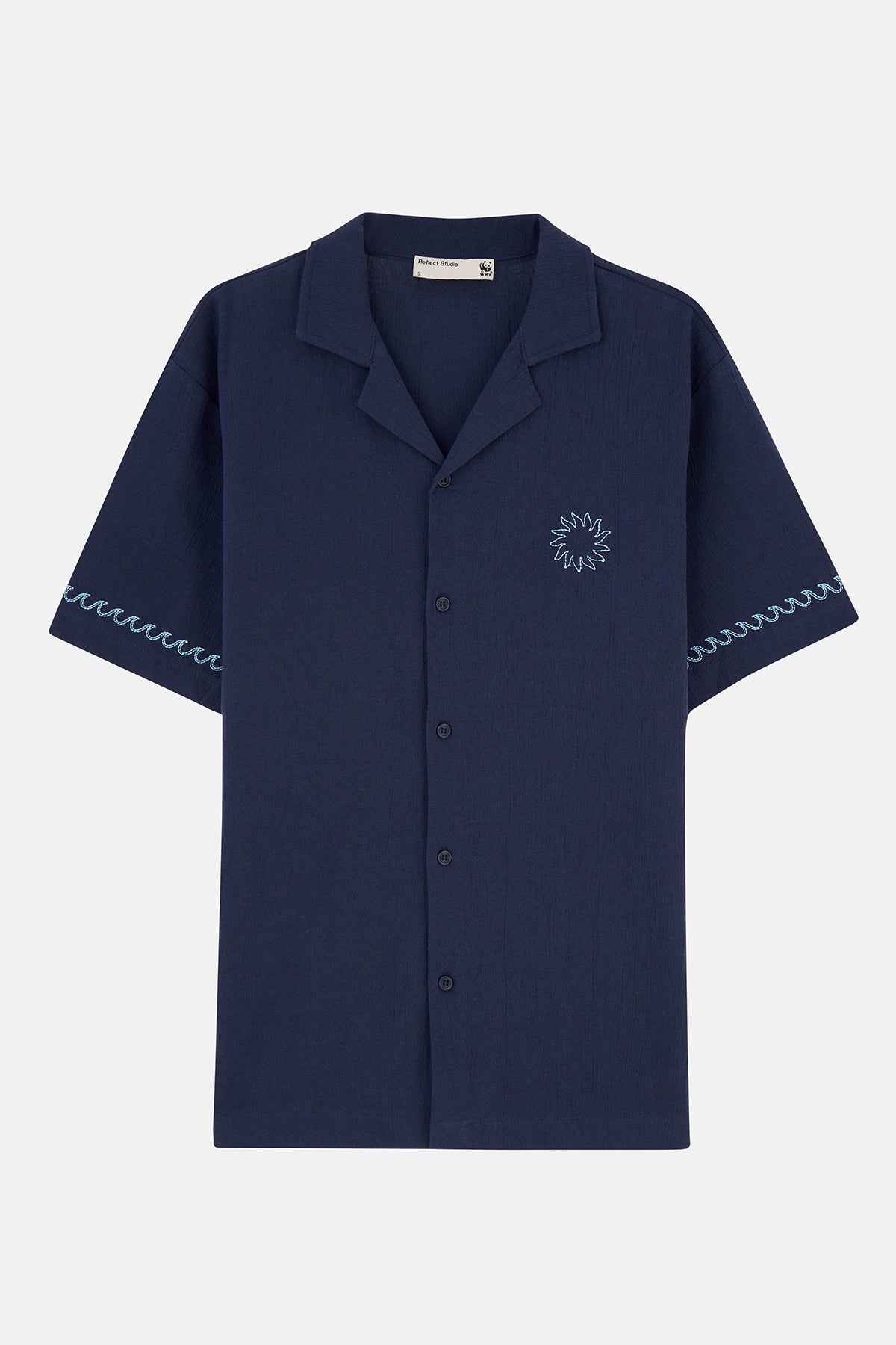 Güneş ve Dalga Müslin Gömlek - Lacivert