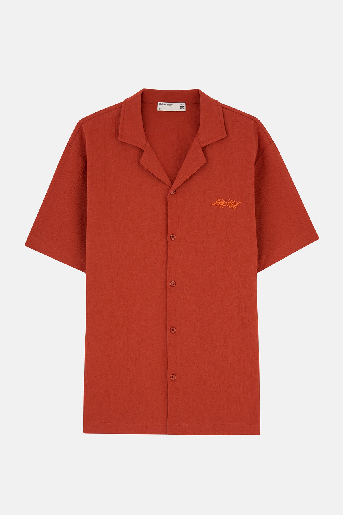 Çiçek Müslin Gömlek - Kiremit