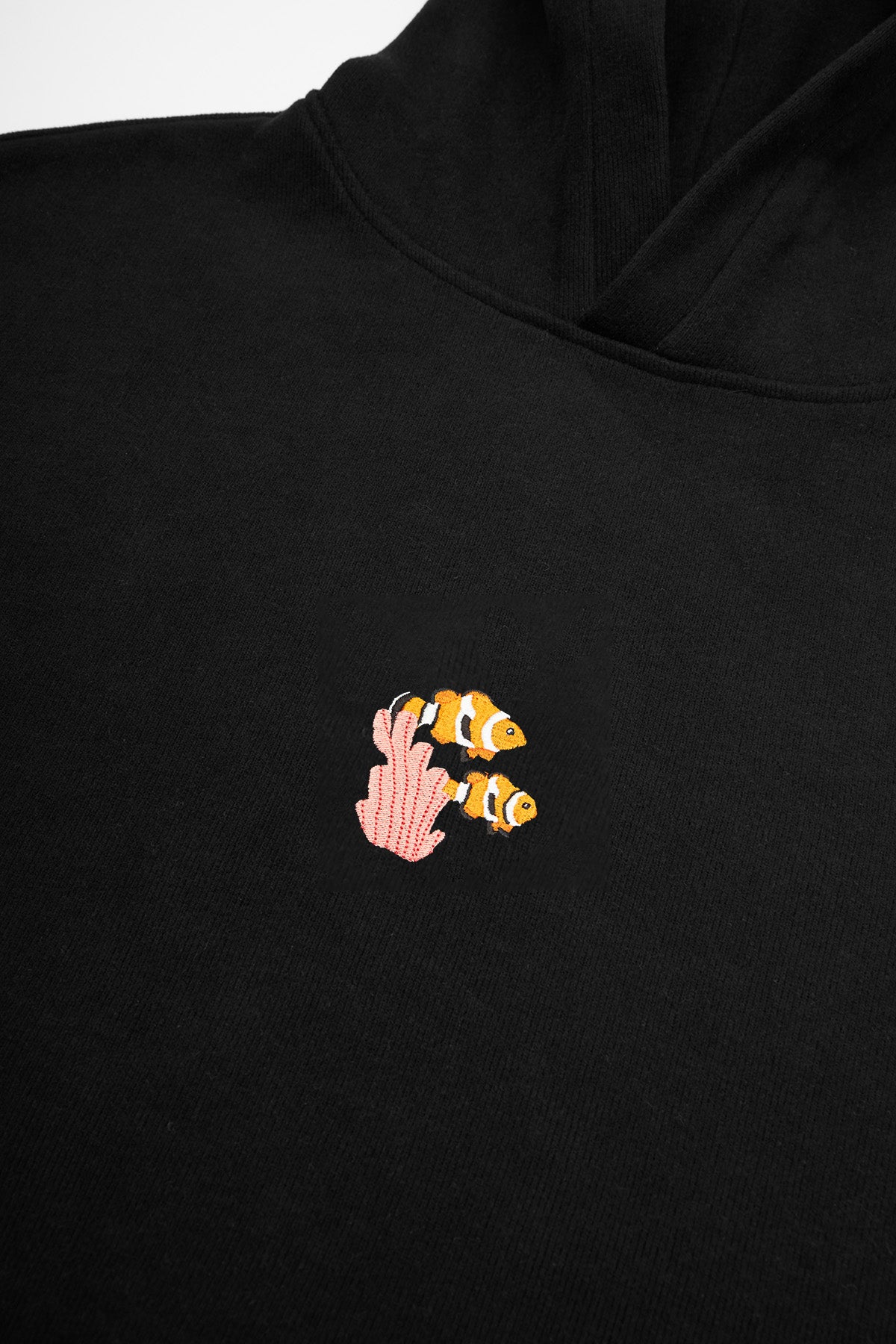 Paylaço Balığı Super Soft Crop Hoodie - Siyah