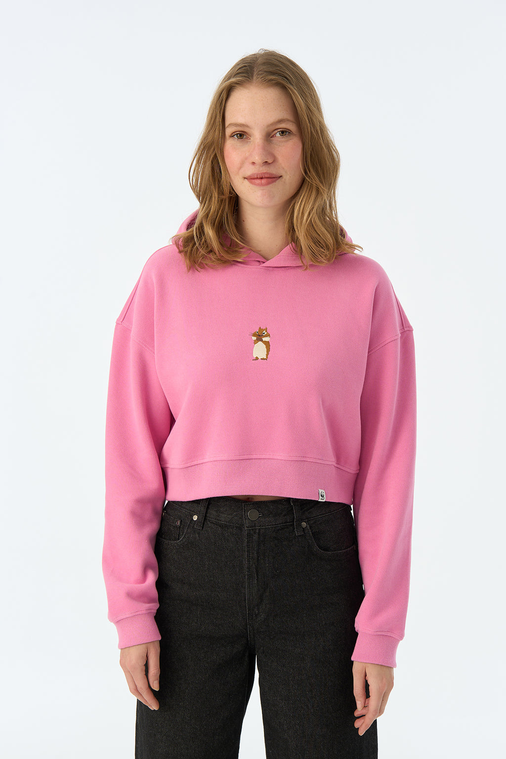 Sincap SuperSoft Crop Hoodie - Pembe