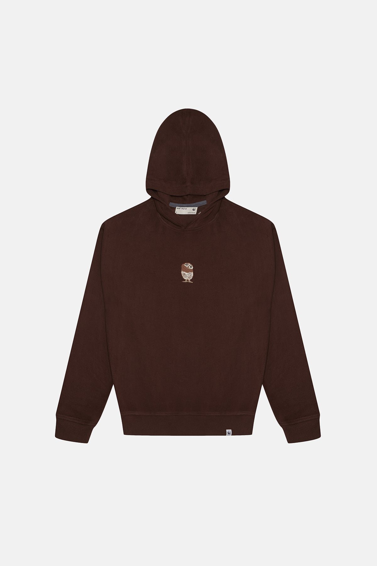 Cin Baykuşu Super Soft Hoodie - Kahverengi