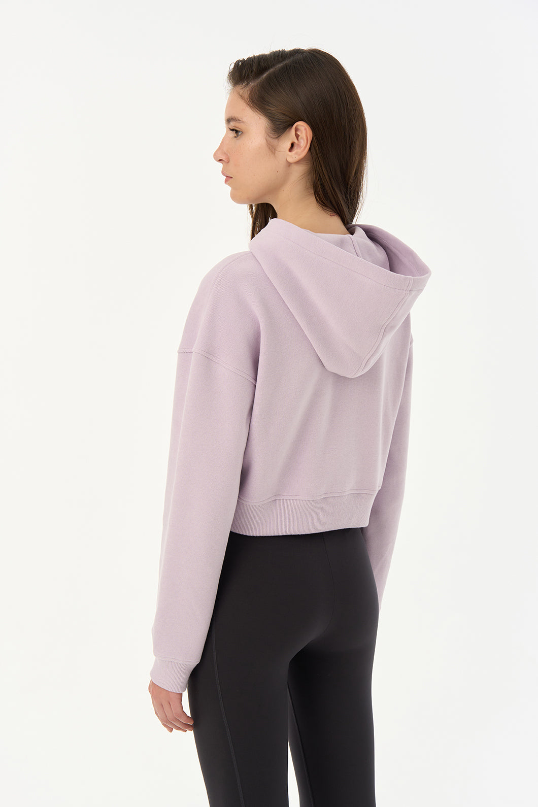Giant Panda SuperSoft Crop Hoodie - Lila