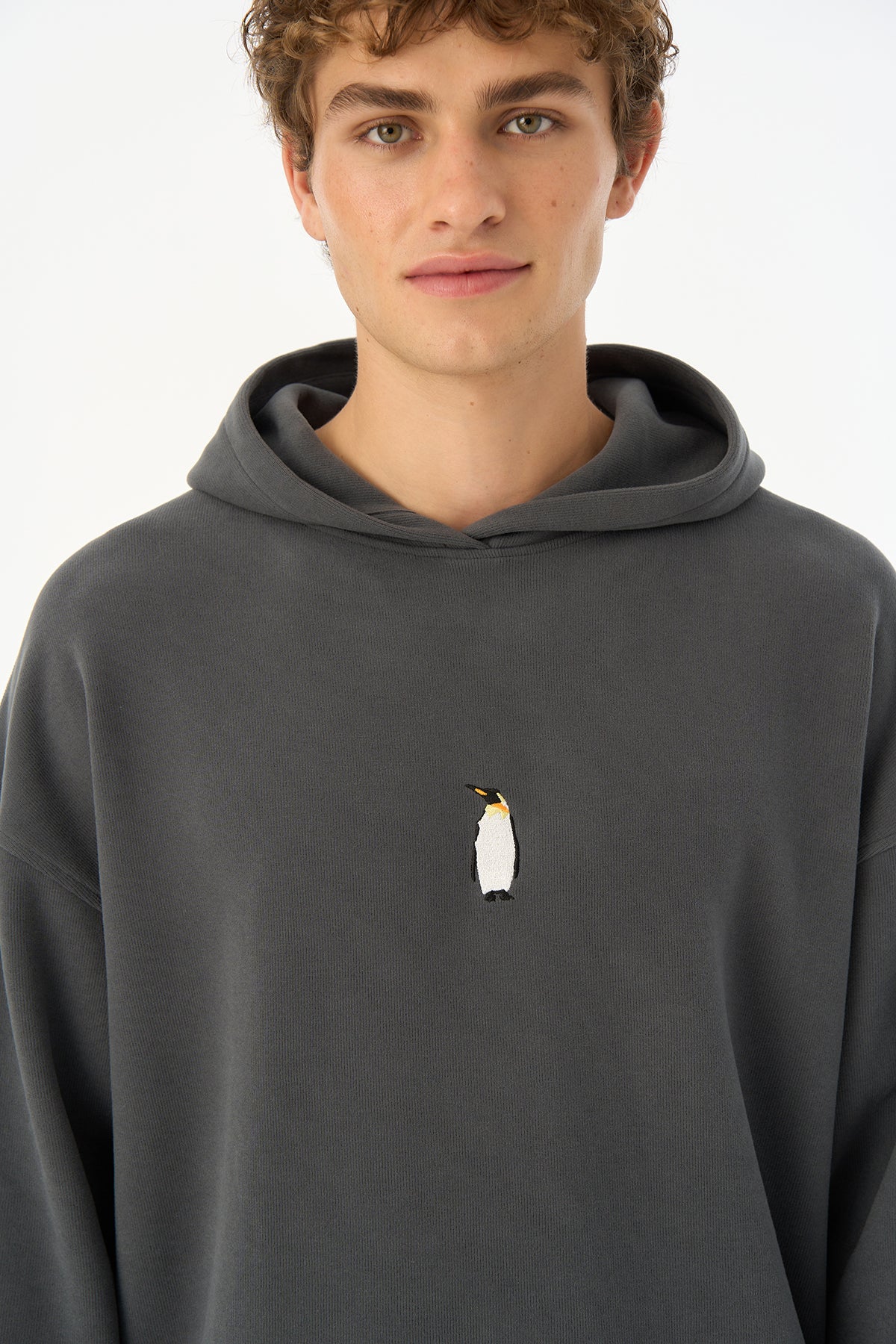 İmparator Penguen SuperSoft Hoodie - Antrasit