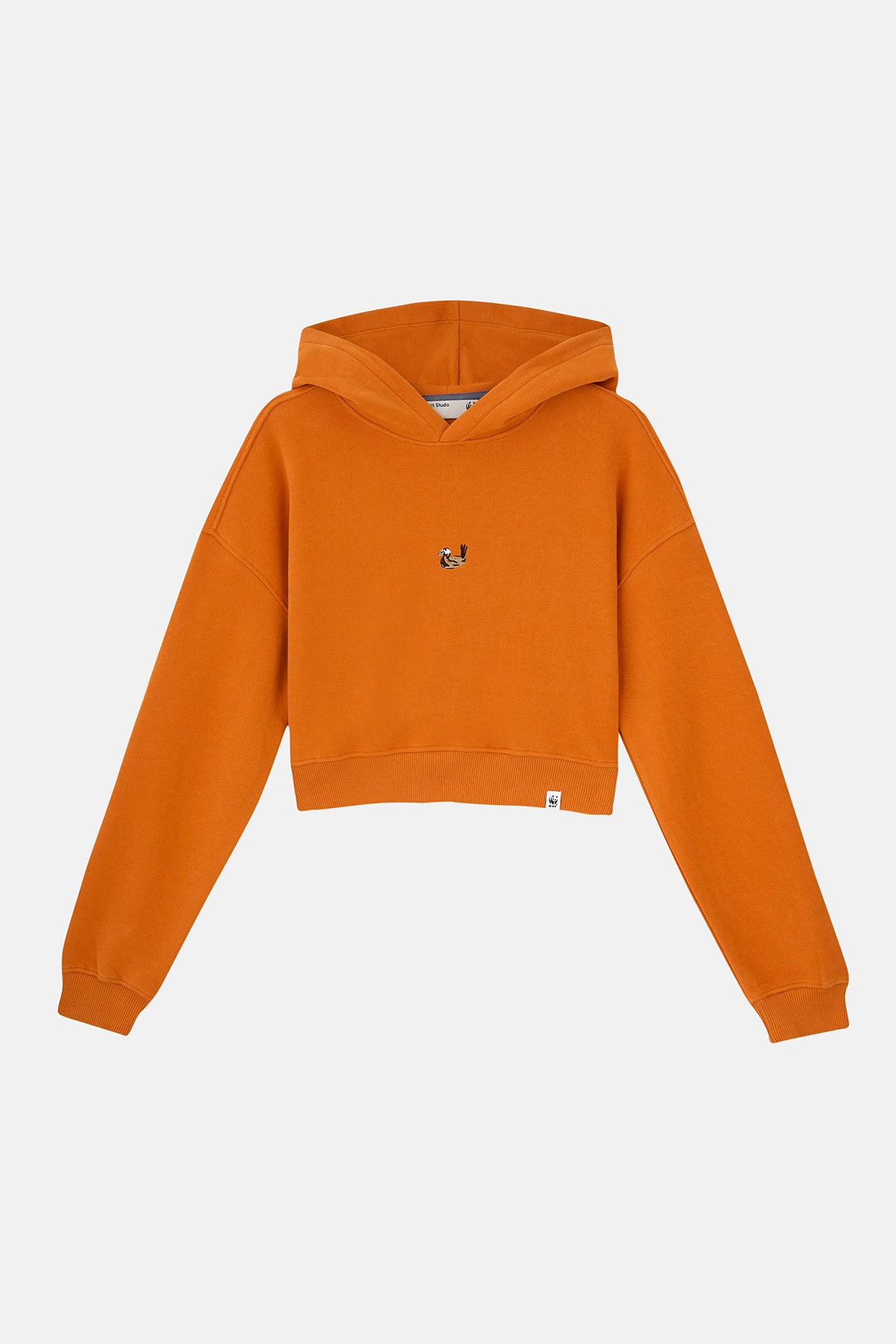 Dikkuyruk SuperSoft Crop Hoodie - Koyu Turuncu