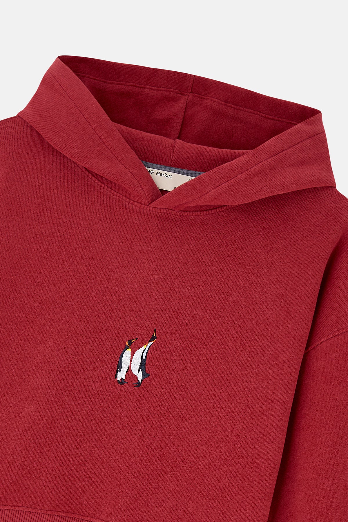 İmparator Penguen SuperSoft Crop Hoodie - Bordo