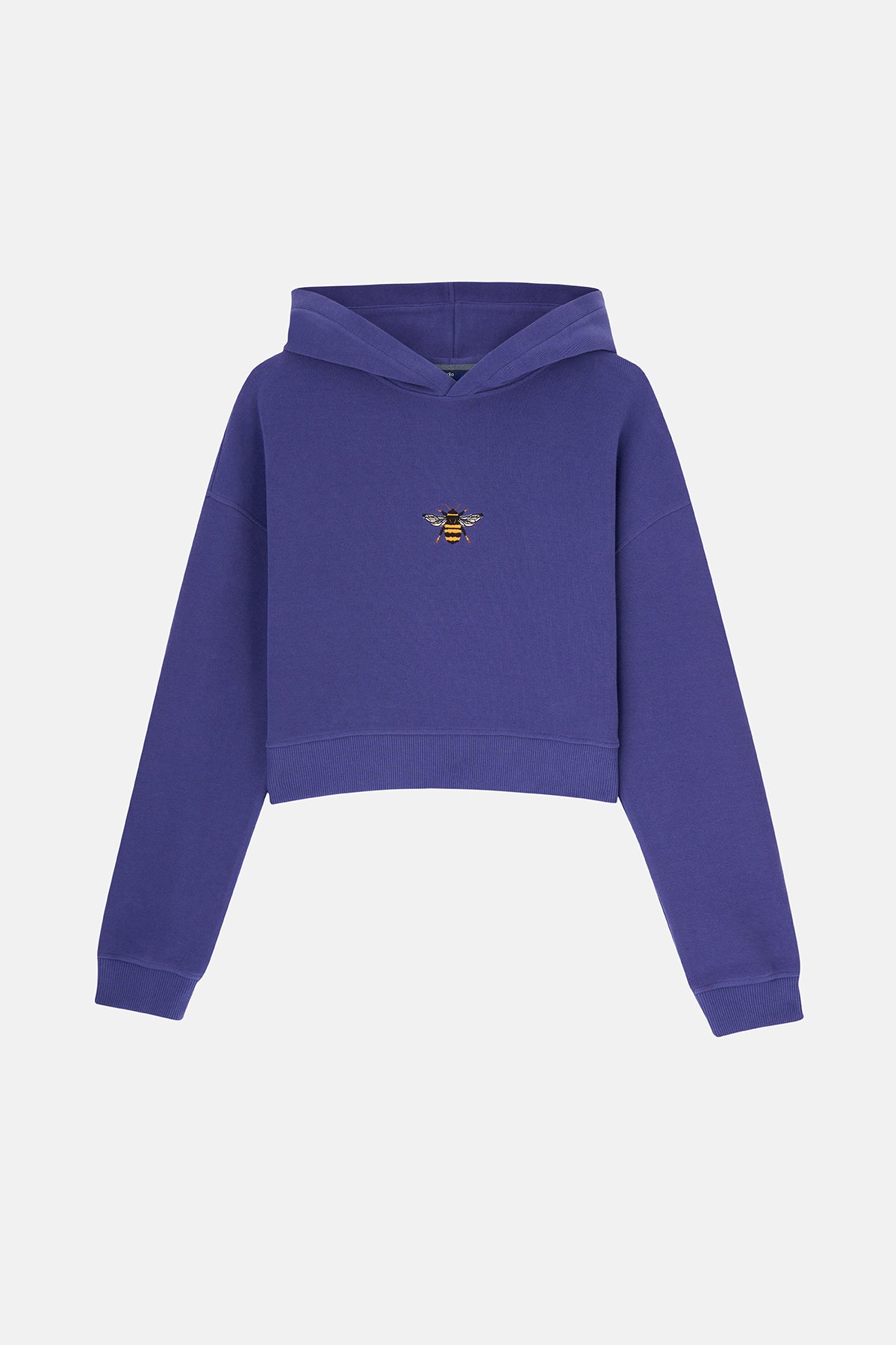 Arı SuperSoft Crop Hoodie - Mor