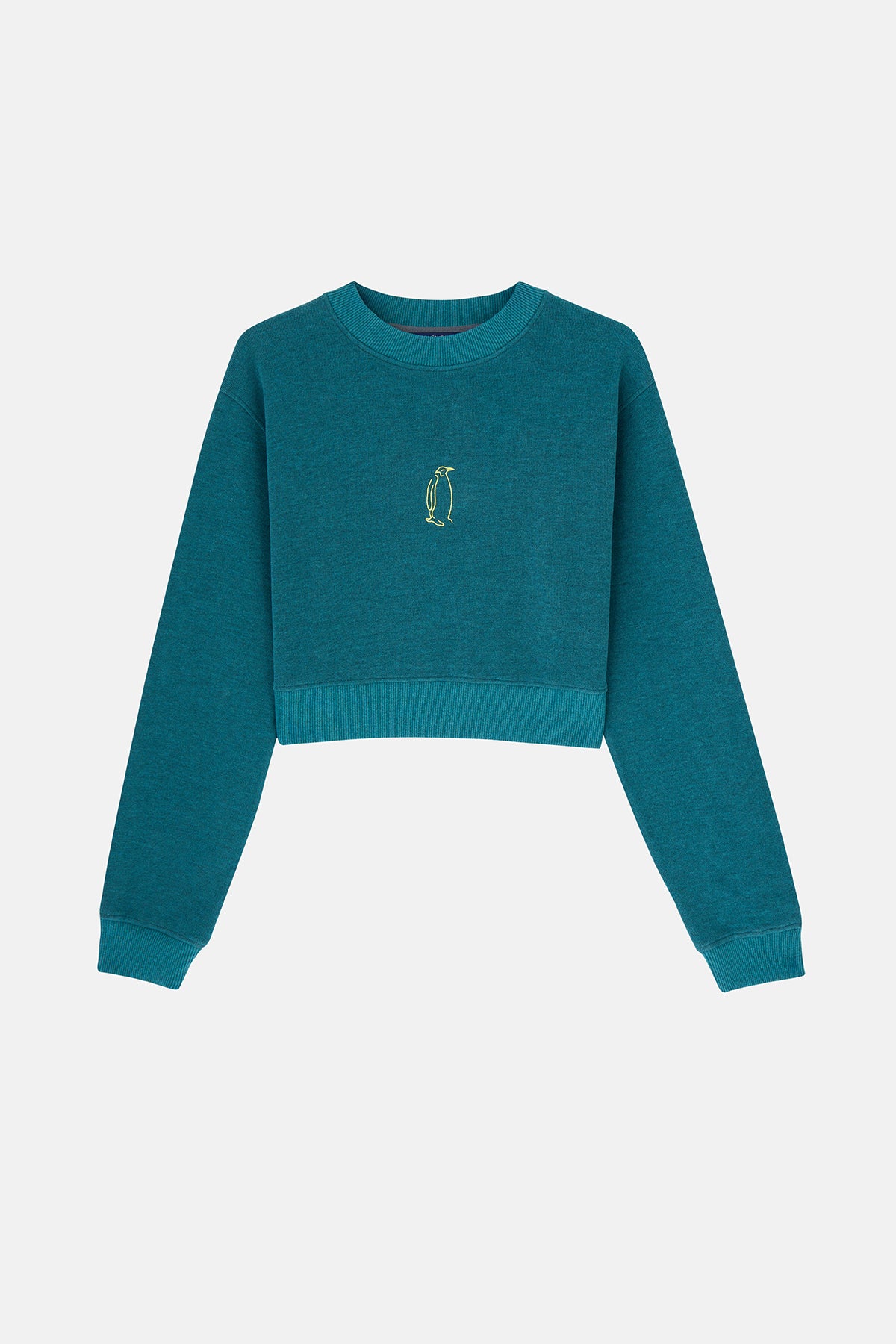 İmparator Penguen SuperSoft Crop Sweatshirt - Turkuaz