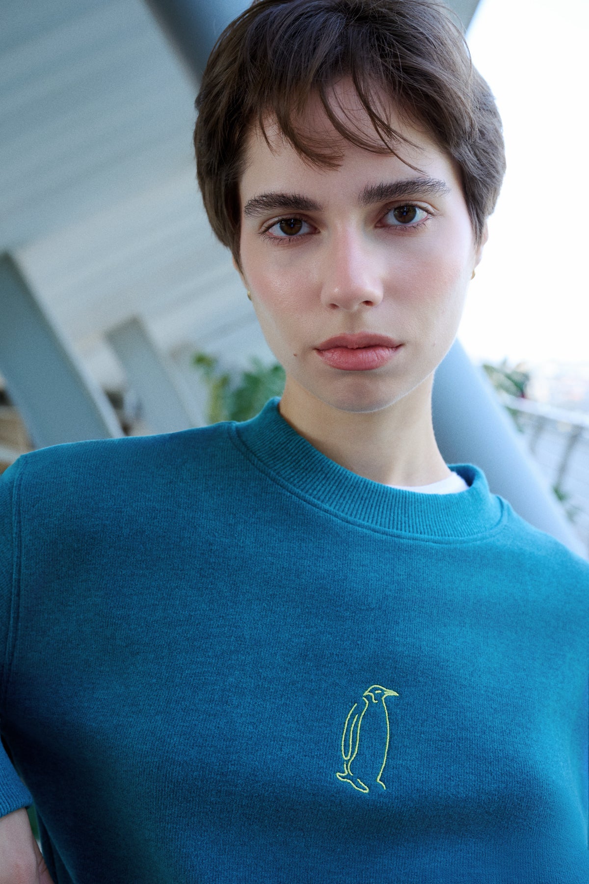 İmparator Penguen SuperSoft Crop Sweatshirt - Turkuaz