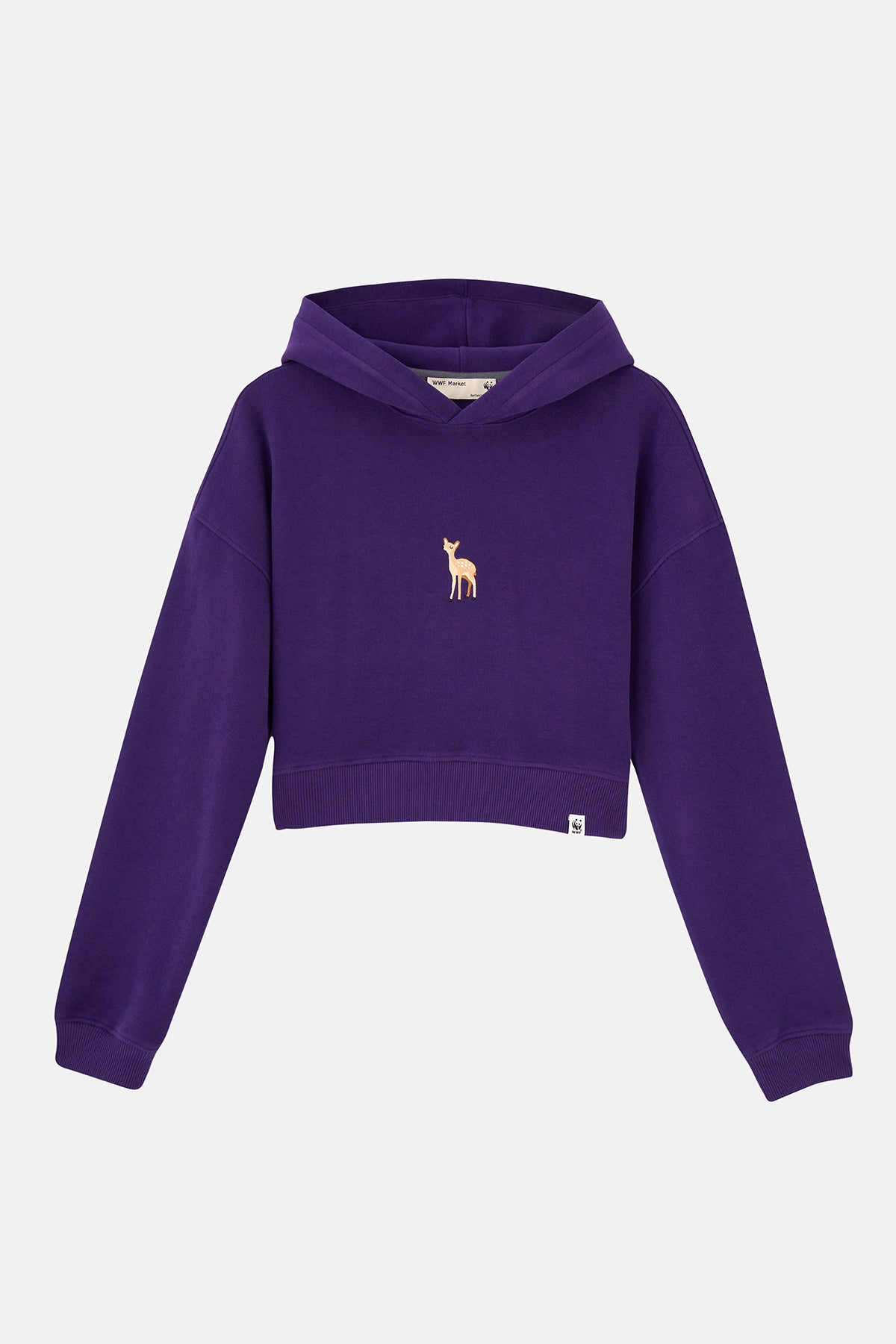 Dağ Ceylanı SuperSoft Crop Hoodie - Mor