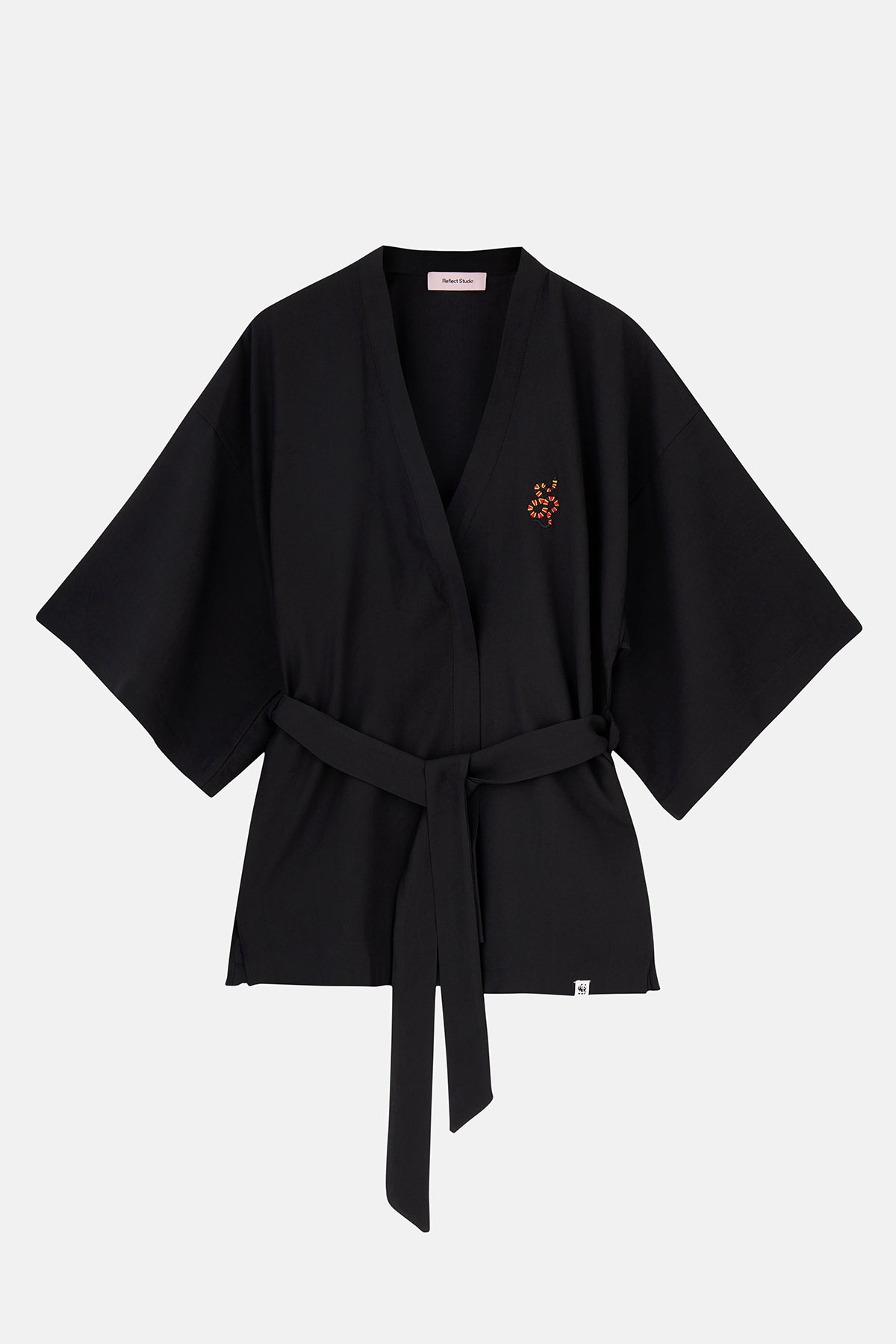 Mercan Yılanı TENCEL™ Kimono - Siyah