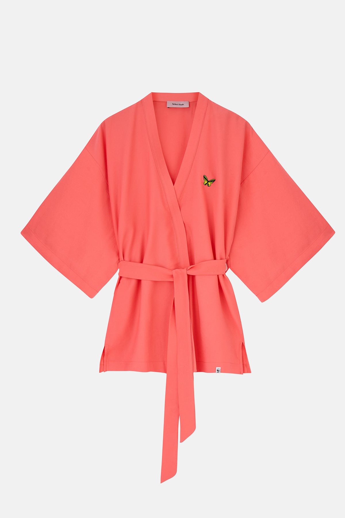 Goliath Kuş Kanatlı Kelebek TENCEL™ Kimono - Fuşya