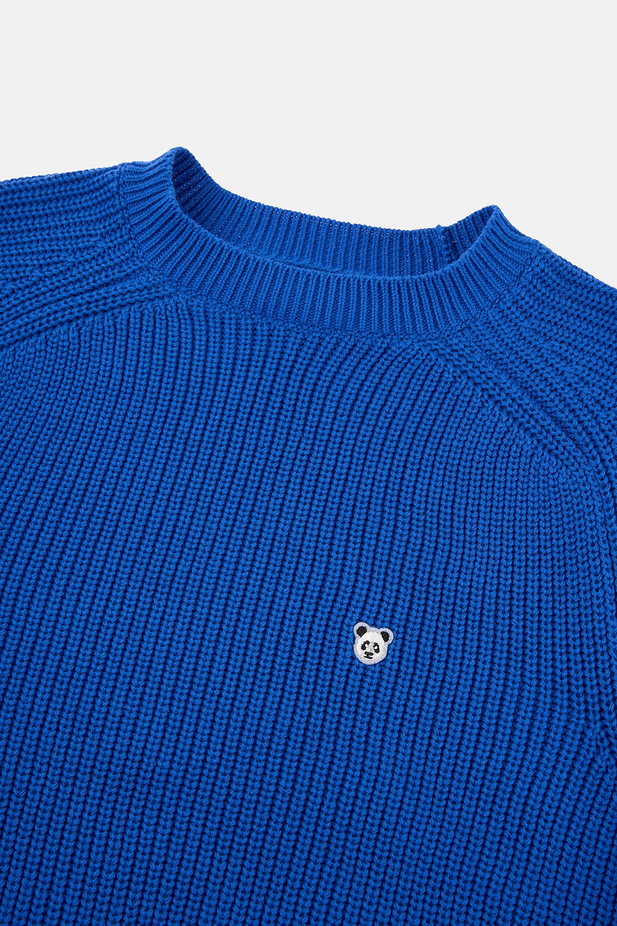 Panda Bisiklet Yaka Triko Sweater - Saks