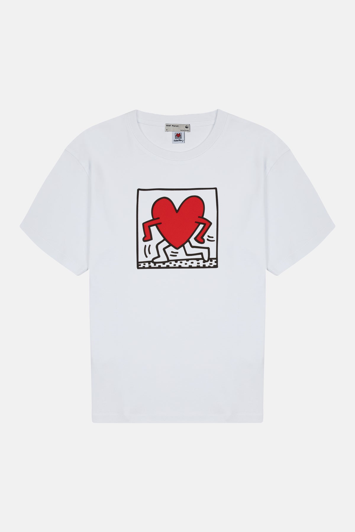 Keith Haring Big Love Heavy-Weight T-Shirt - Beyaz