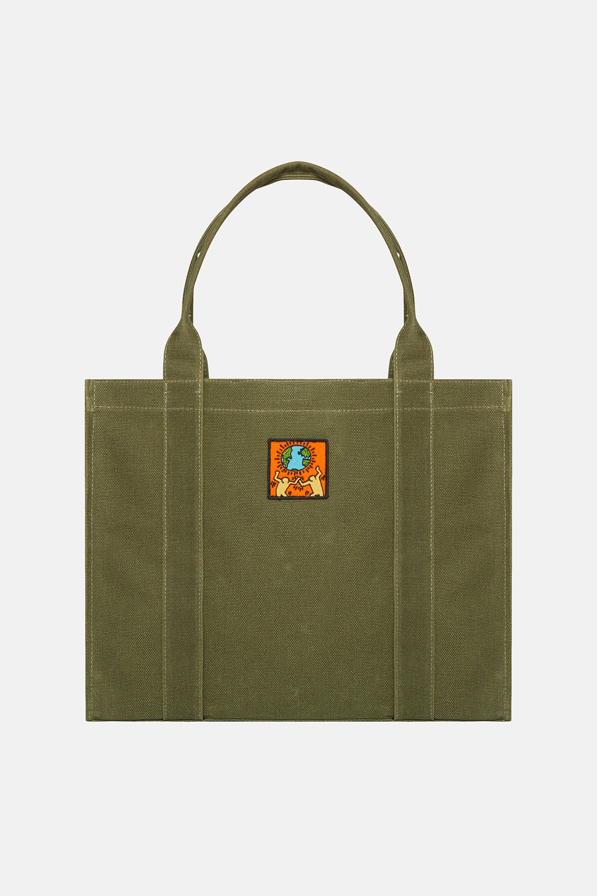 Keith Haring World Maxi Handy Çanta - Yeşil