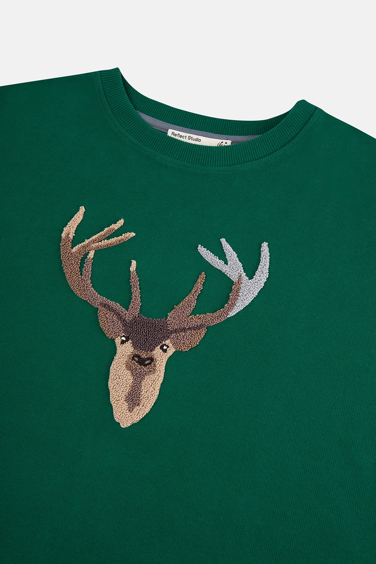 Geyik SuperSoft Sweatshirt - Nefti Yeşil