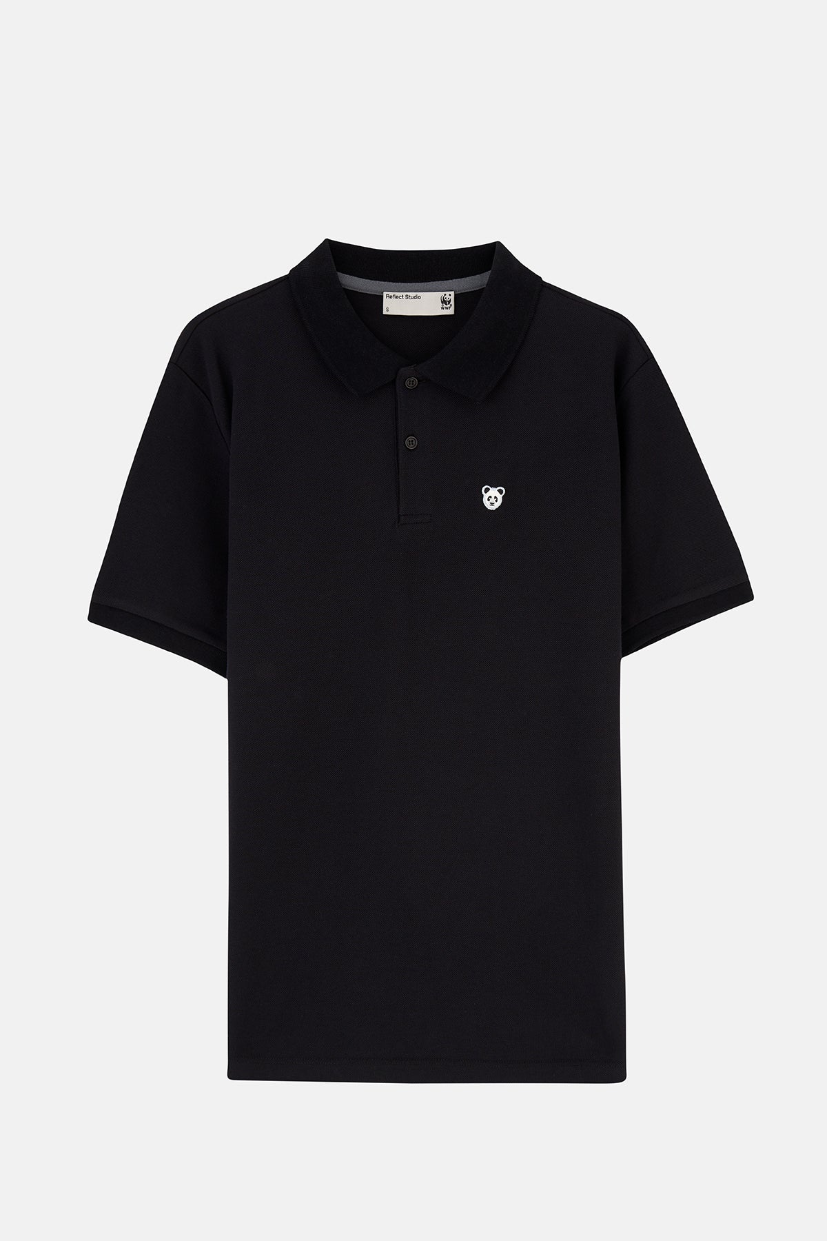 Panda Polo Yaka T-Shirt - Siyah