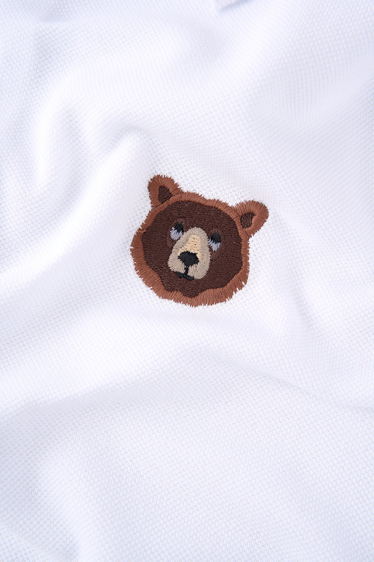 Bozayı Polo Yaka T-Shirt - Beyaz
