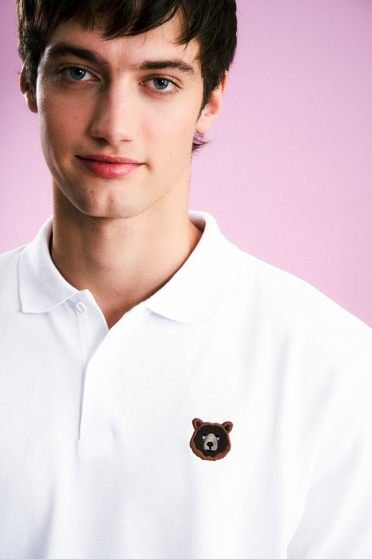 Bozayı Polo Yaka T-Shirt - Beyaz