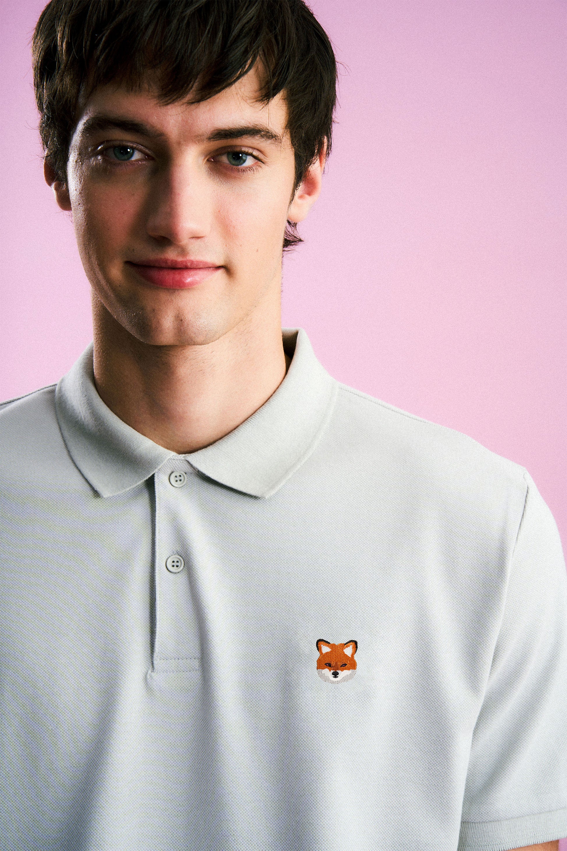 Kızıl Tilki Polo Yaka T-Shirt - Gri