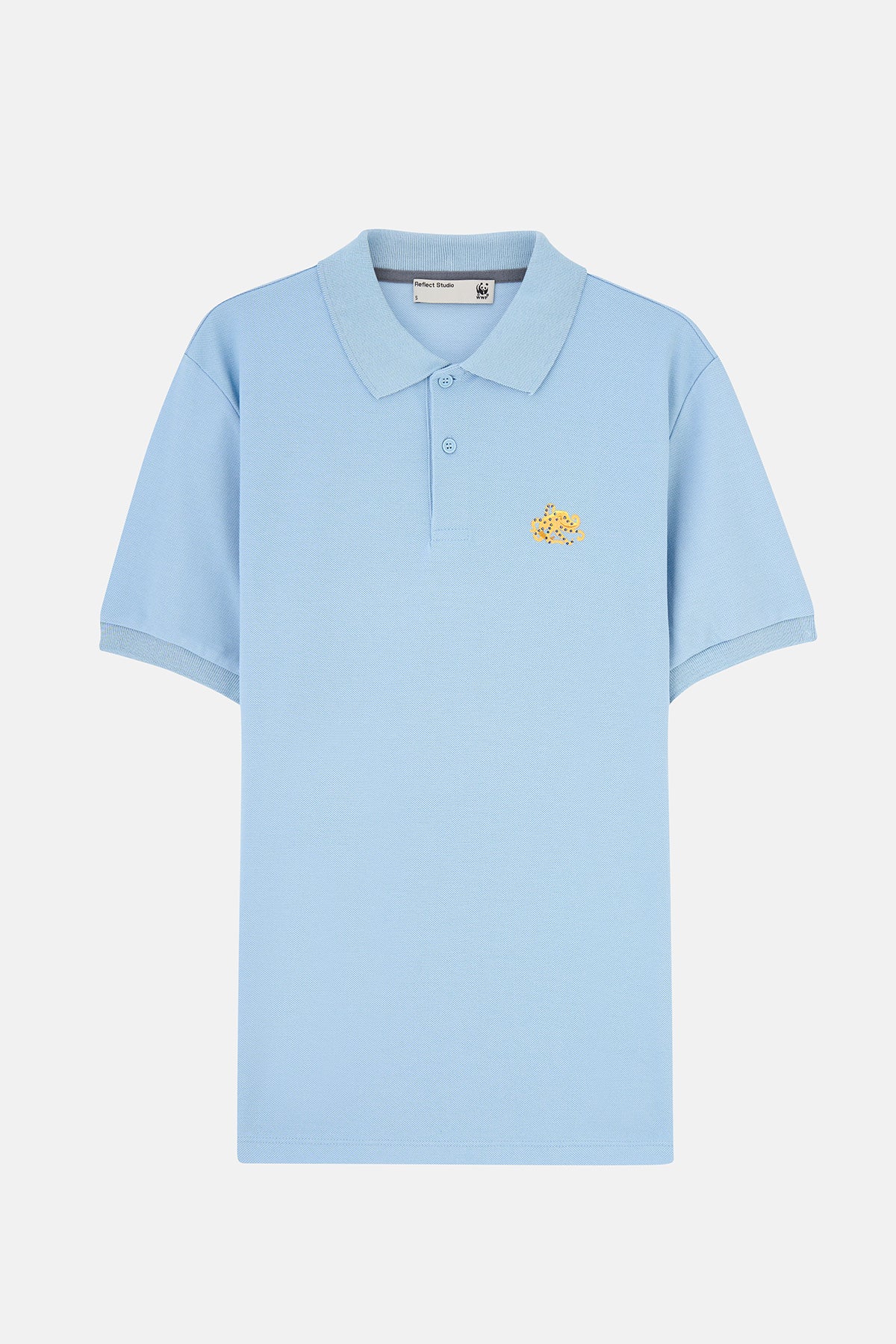 Mavi Halkalı Ahtapot Polo Yaka T-Shirt - Mavi