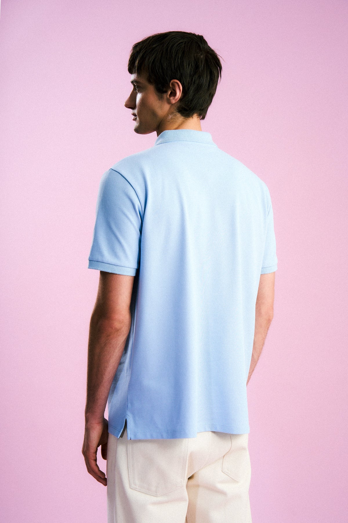 Mavi Halkalı Ahtapot Polo Yaka T-Shirt - Mavi