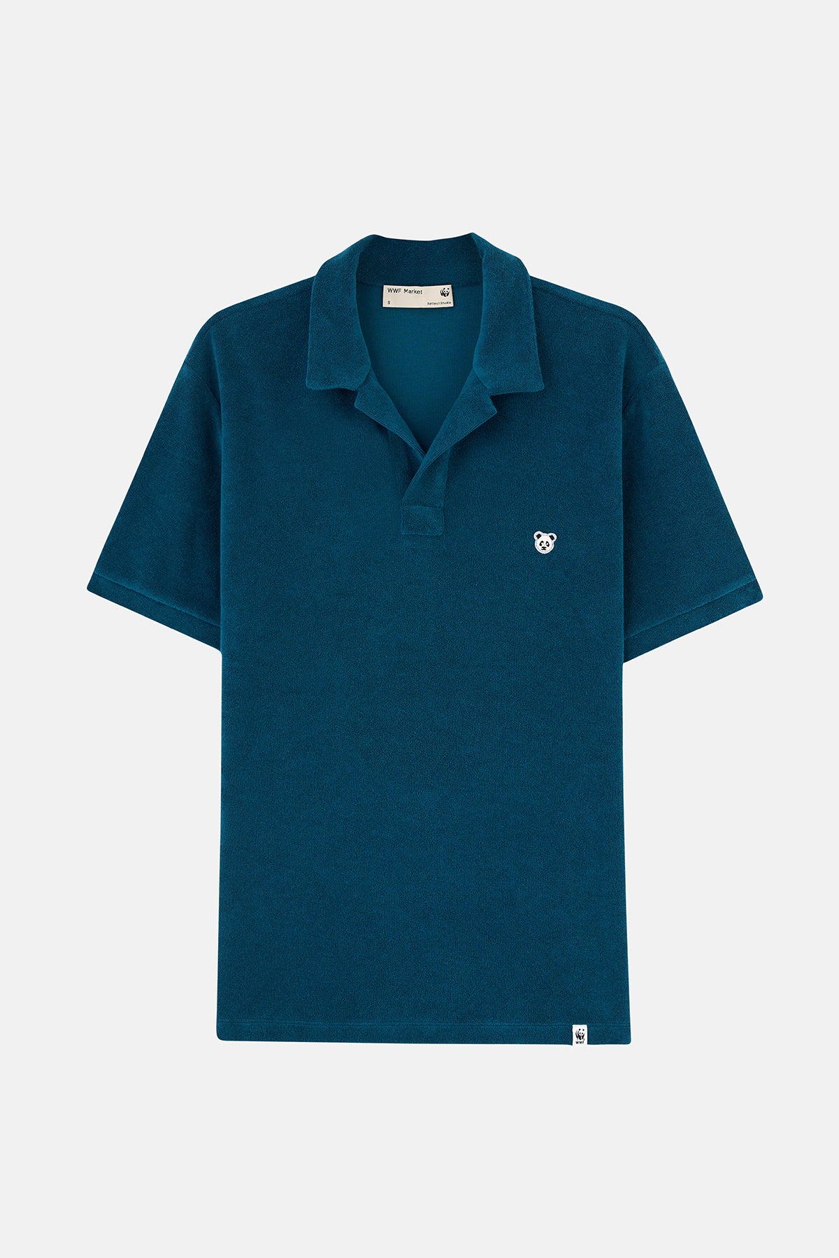Panda Terry Polo T-shirt - Petrol Yeşili