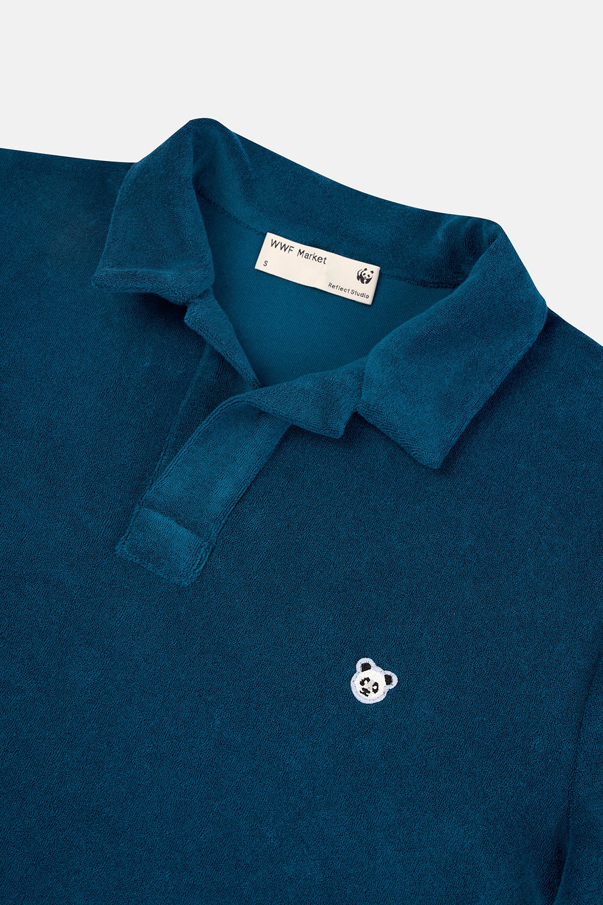 Panda Terry Polo T-shirt - Petrol Yeşili
