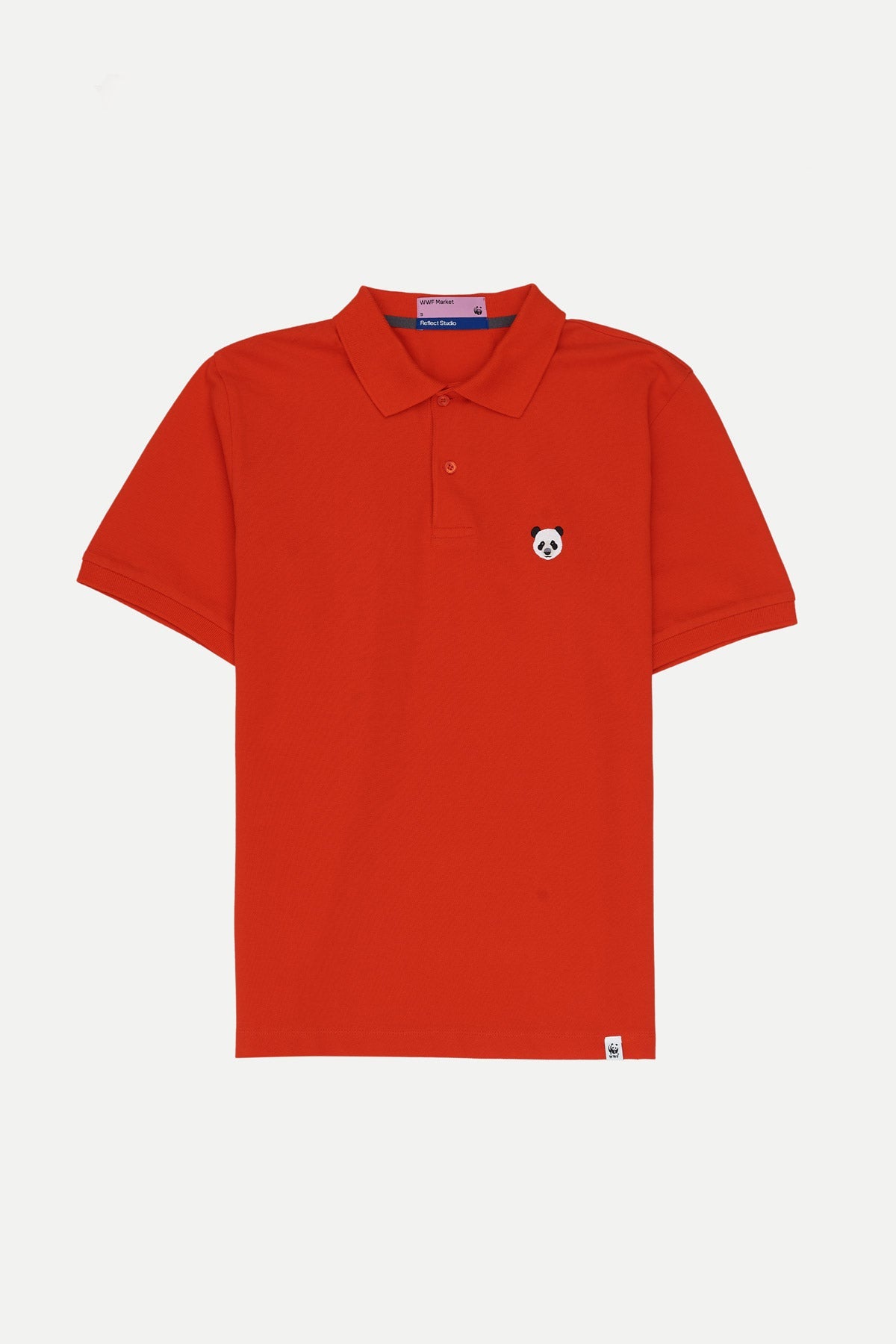 Panda Polo Yaka T-Shirt / Kırmızı