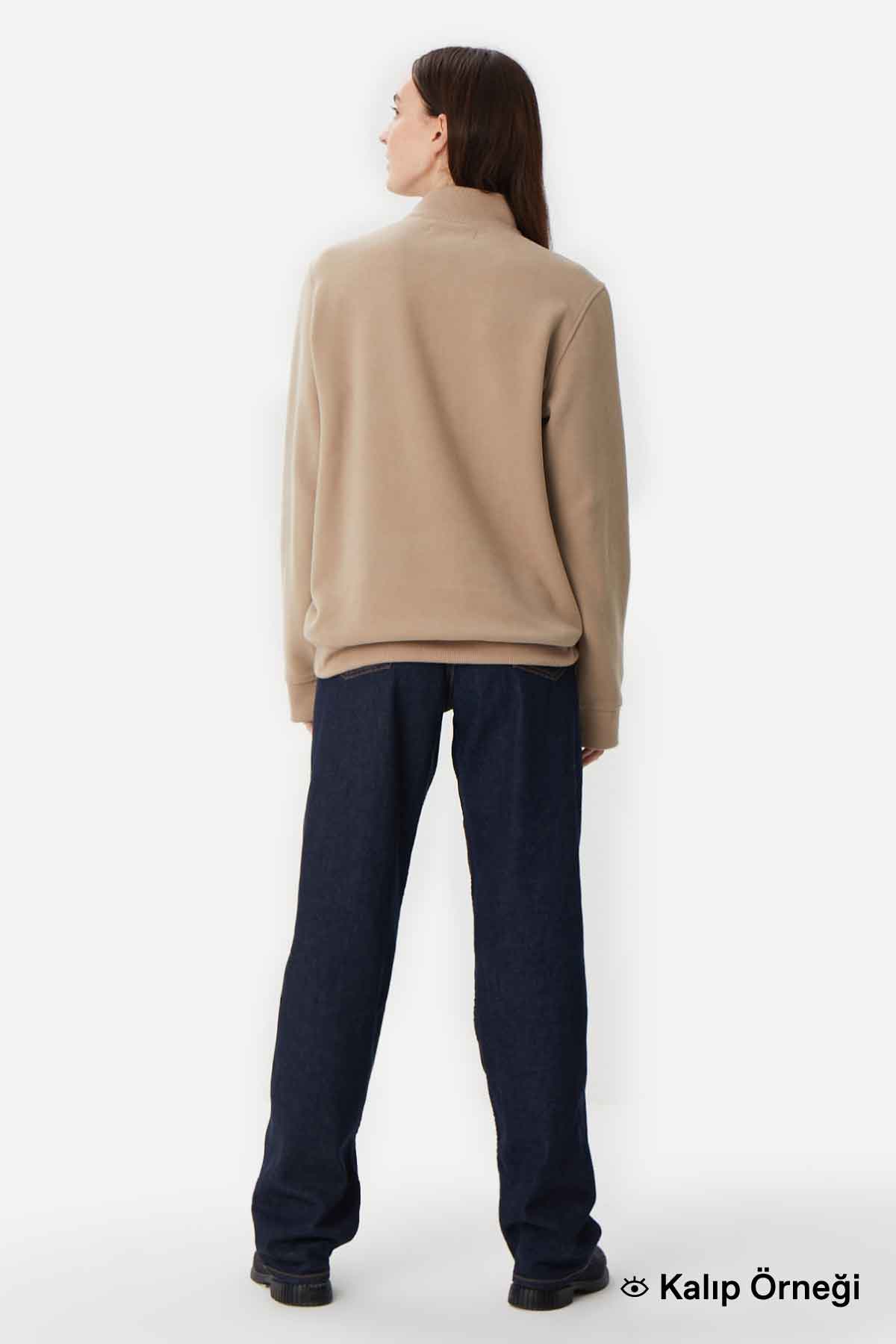Basic SuperSoft Quarter-Zip Sweatshirt - Nefti Yeşil