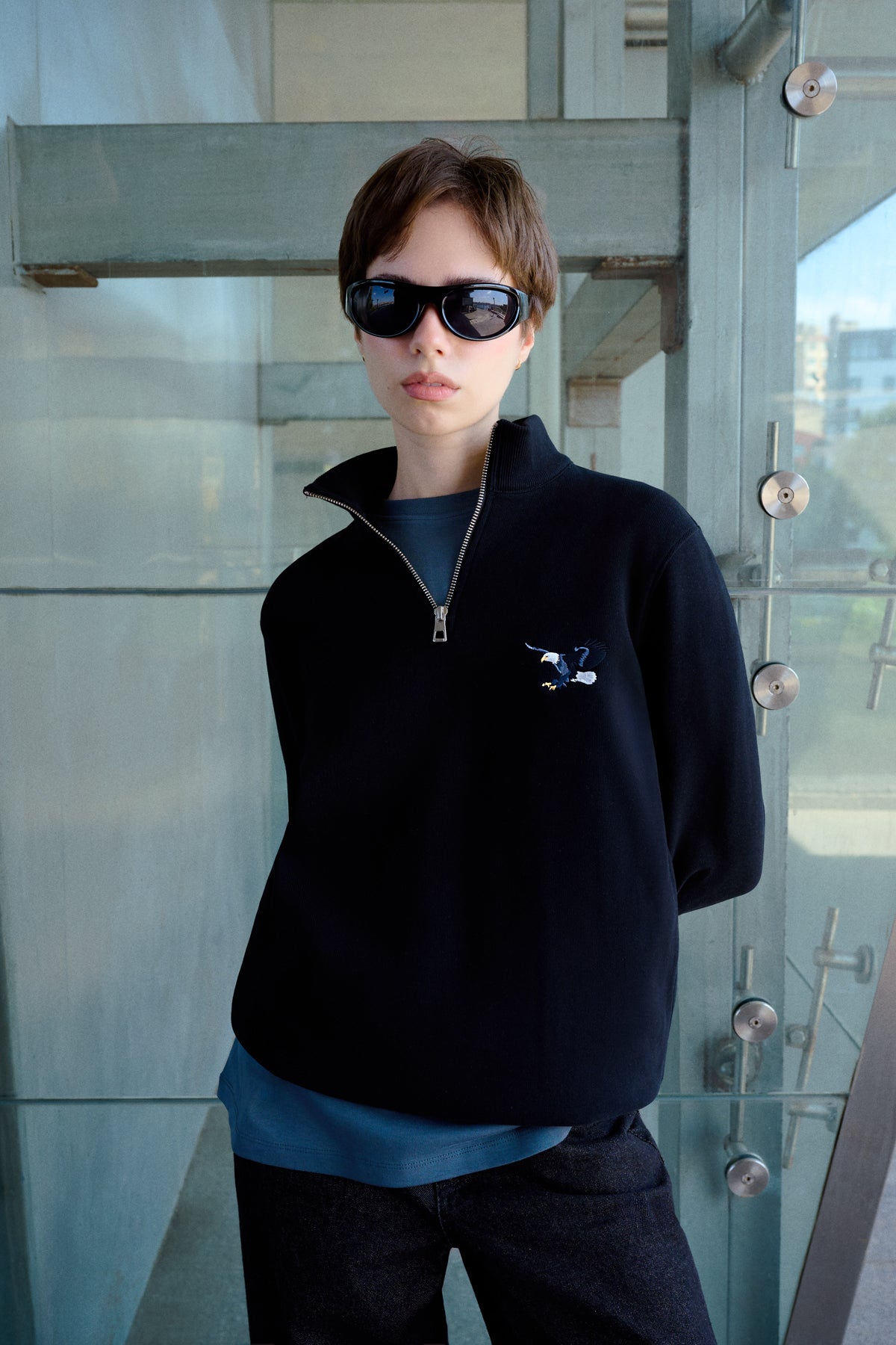 Kartal SuperSoft Quarter-Zip Sweatshirt - Siyah