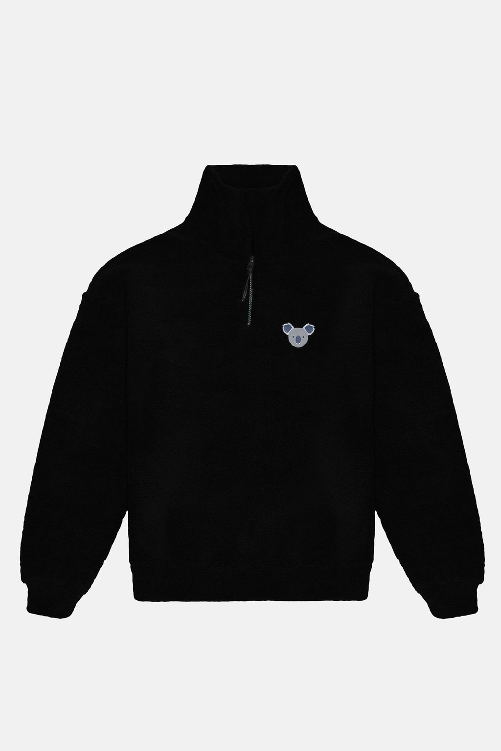 Koala Sherpa Quarter-Zip Sweatshirt - Siyah