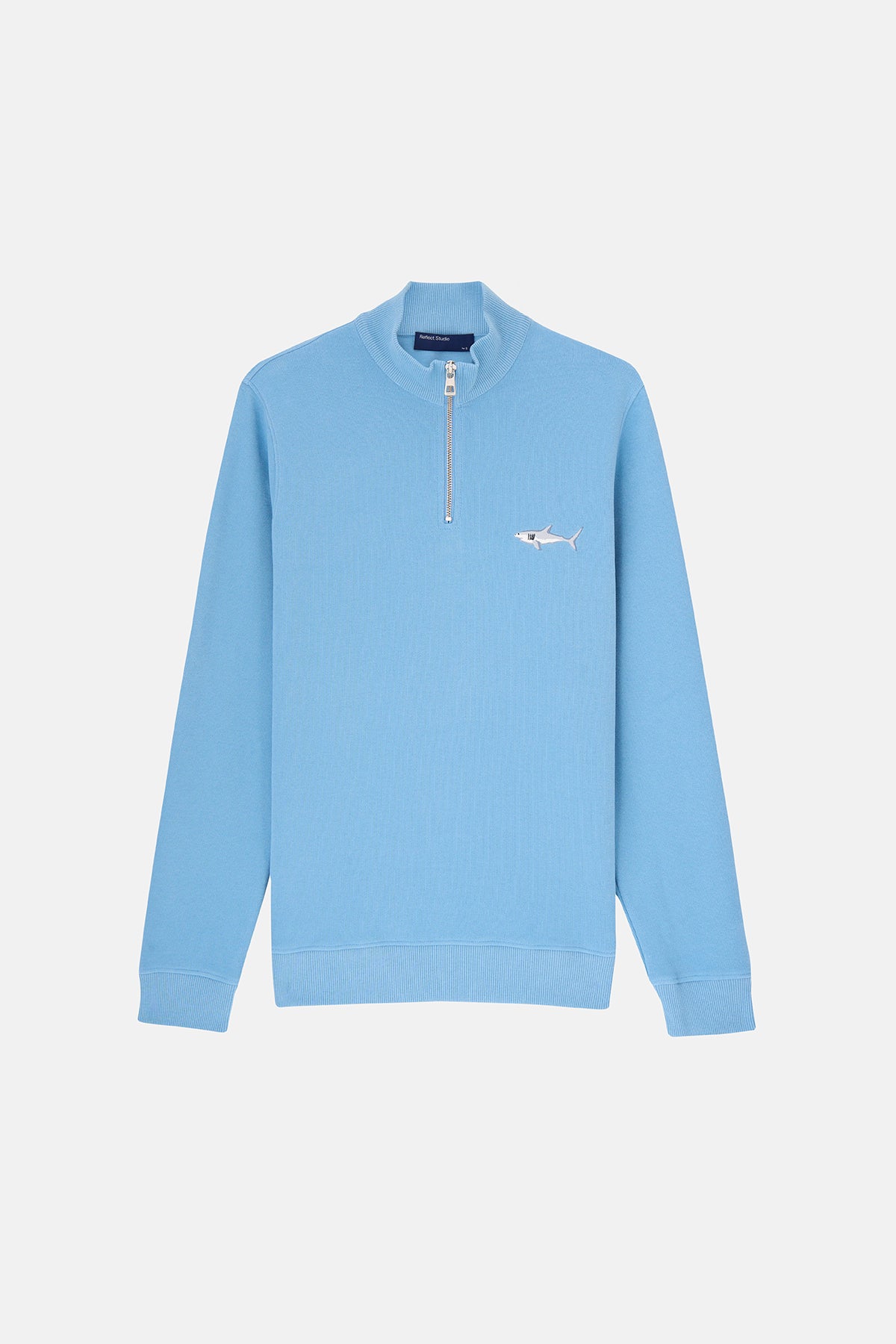 Büyük Beyaz Köpekbalığı SuperSoft Quarter-Zip Sweatshirt - Açık Mavi