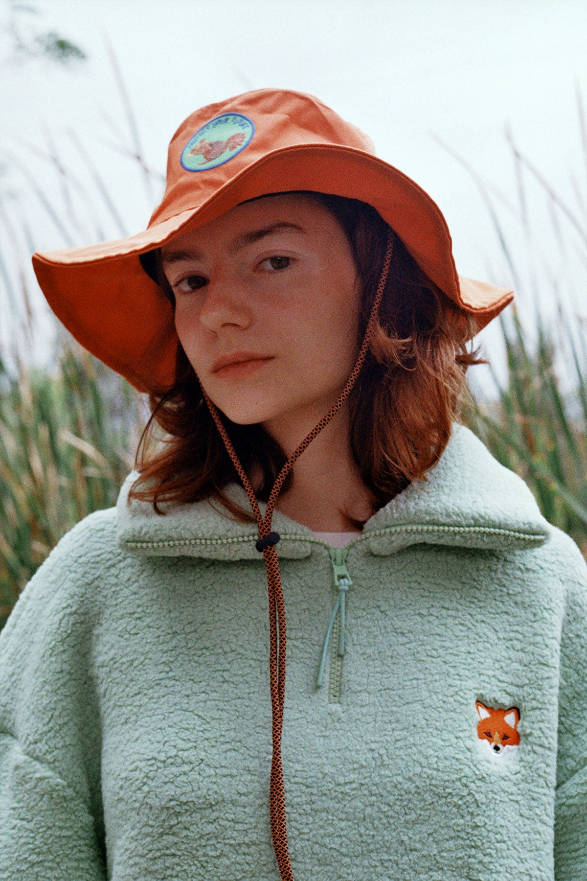Kızıl Tilki Sherpa Quarter-Zip Sweatshirt - Mint Yeşili