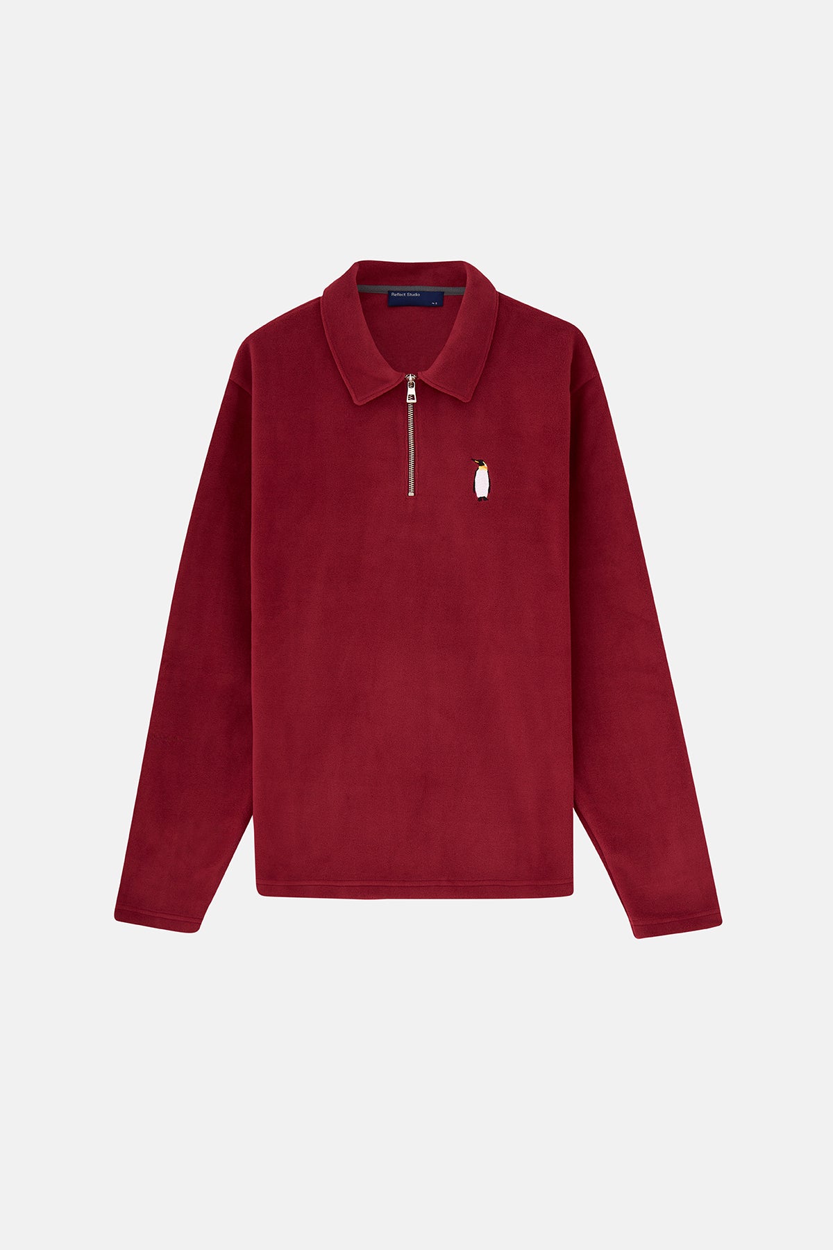 İmparator Penguen Polar Polo Yaka Sweatshirt - Bordo