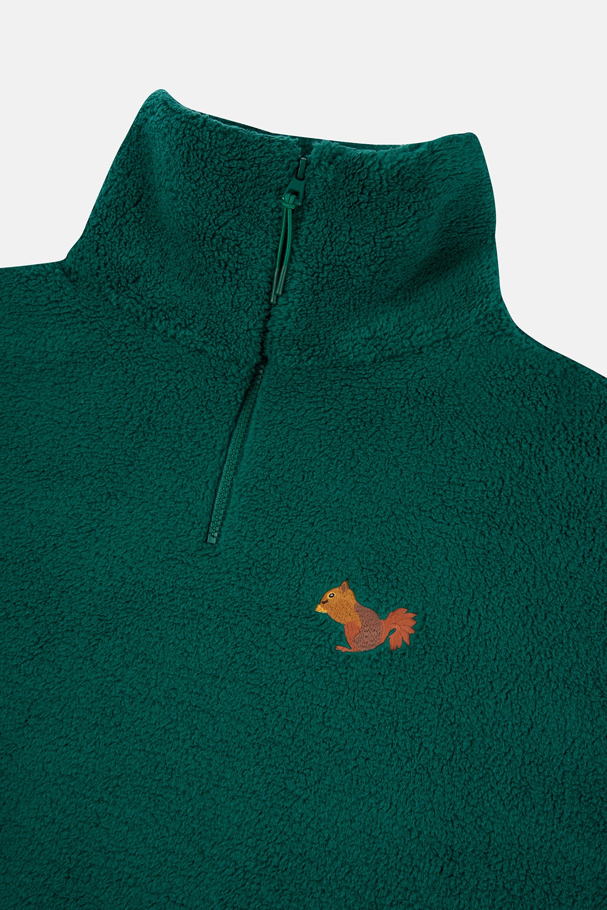 Sincap Sherpa Quarter-Zip Sweatshirt - Nefti Yeşil