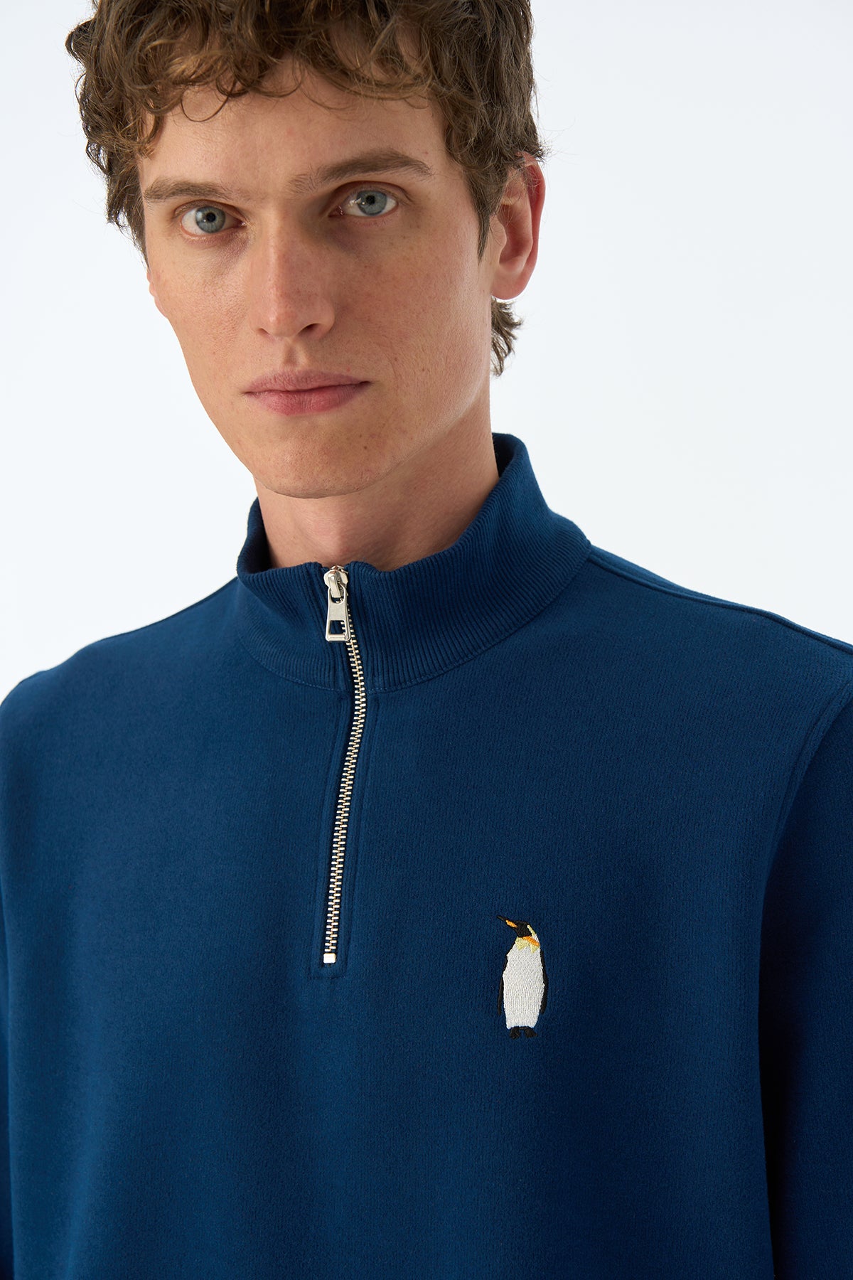 İmparator Penguen SuperSoft Quarter-Zip Sweatshirt - Lacivert